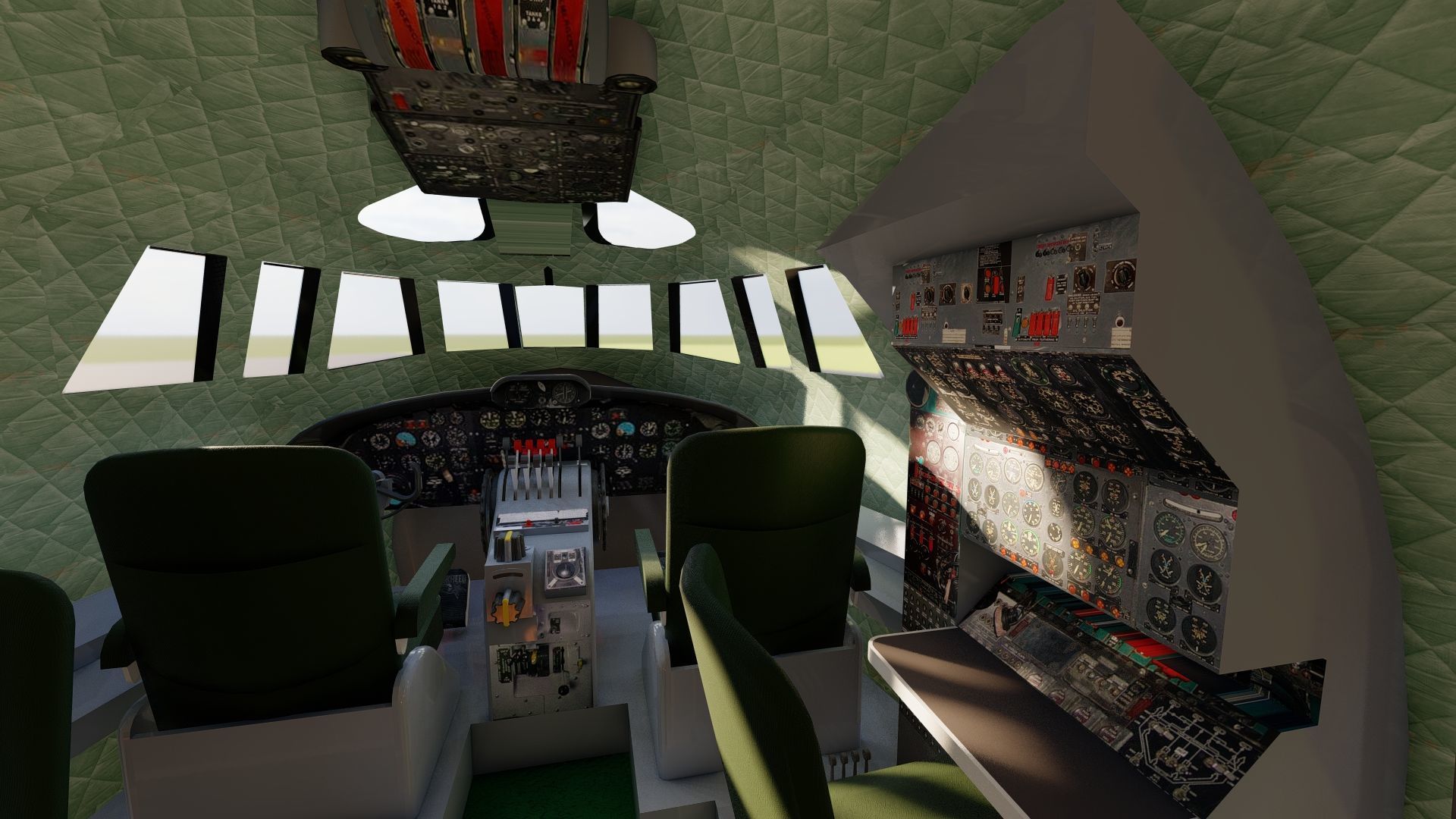 AMERICAN OVERSEAS AIRLINES CONSTELLATION L-049 and DOUGLAS DC-4 3D model_43