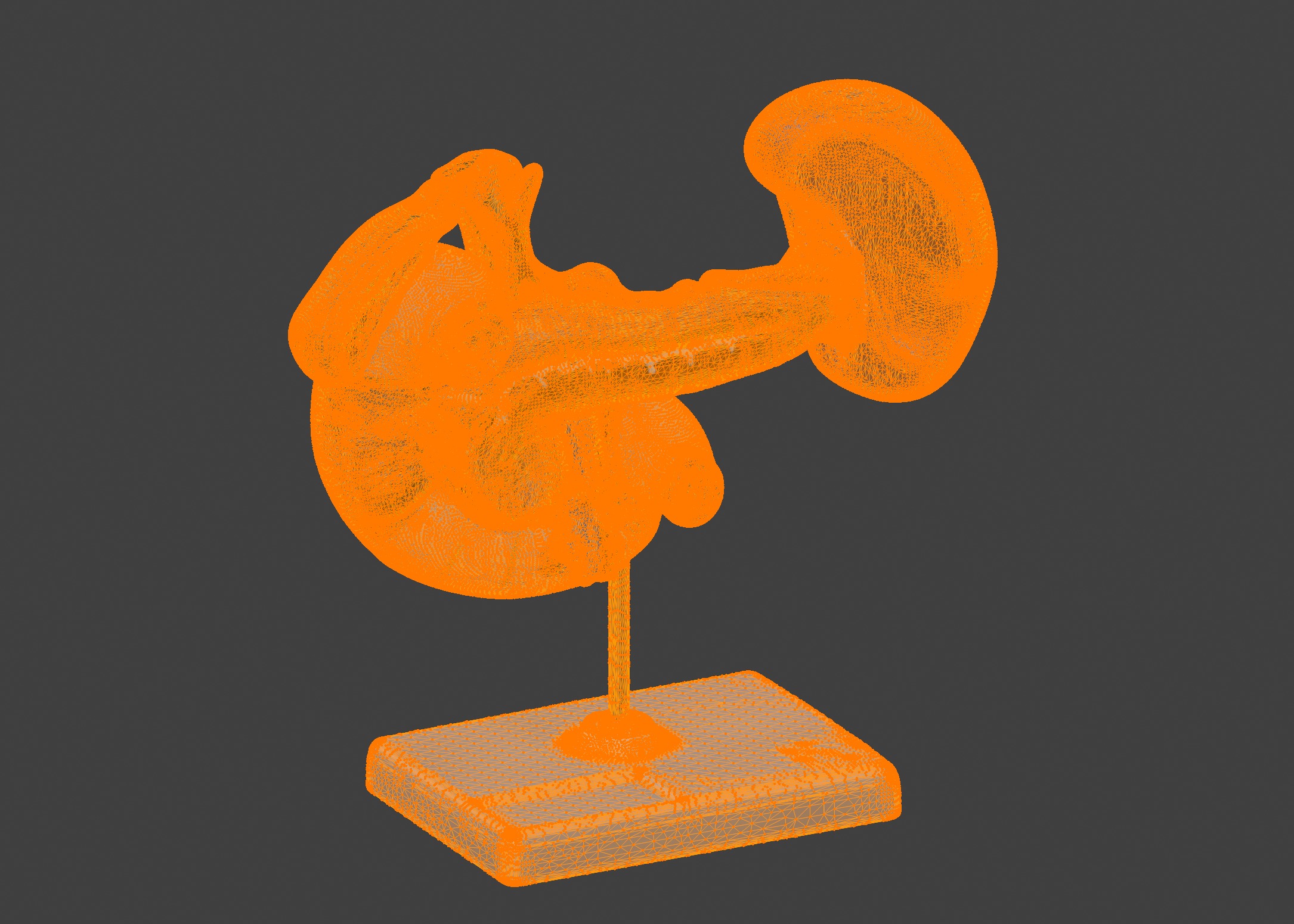 3D Model of Rear Organs Of The Upper Abdomen Anatomy 3D print model_9