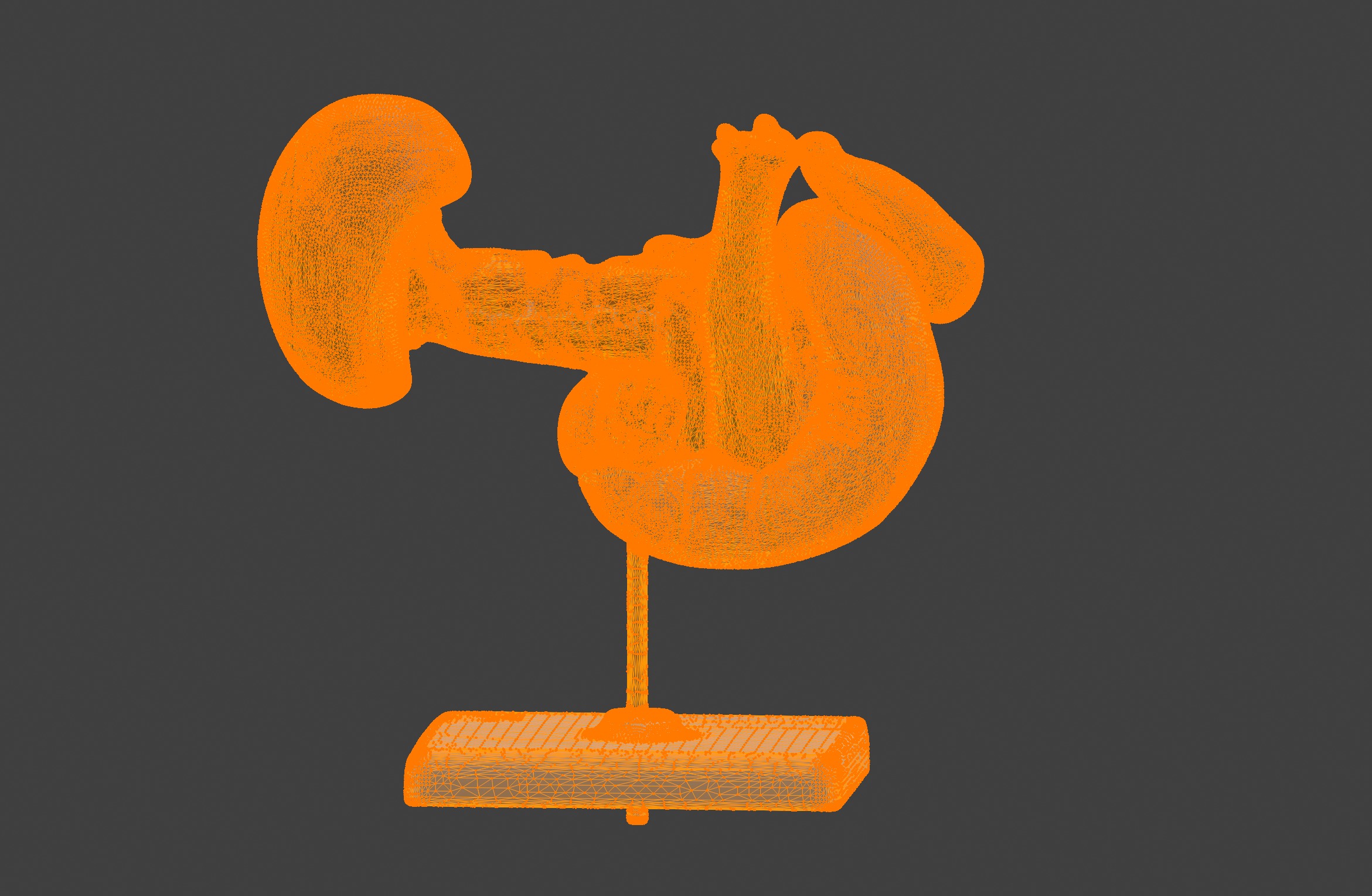 3D Model of Rear Organs Of The Upper Abdomen Anatomy 3D print model_11