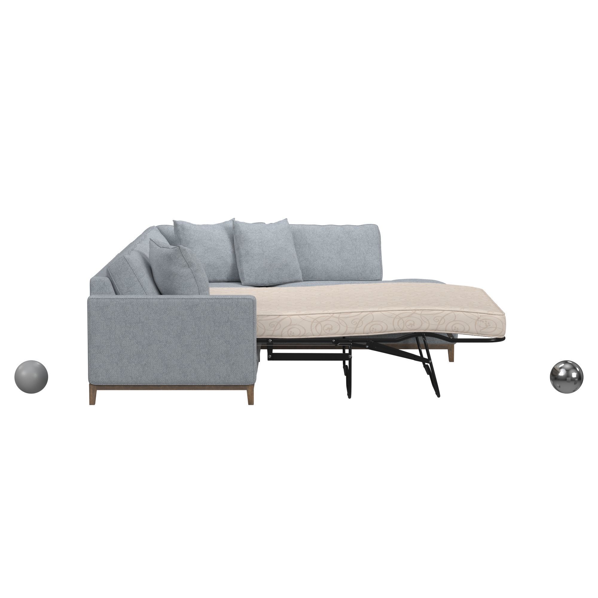 Amber LAF Sofa Chaise 3D model_2