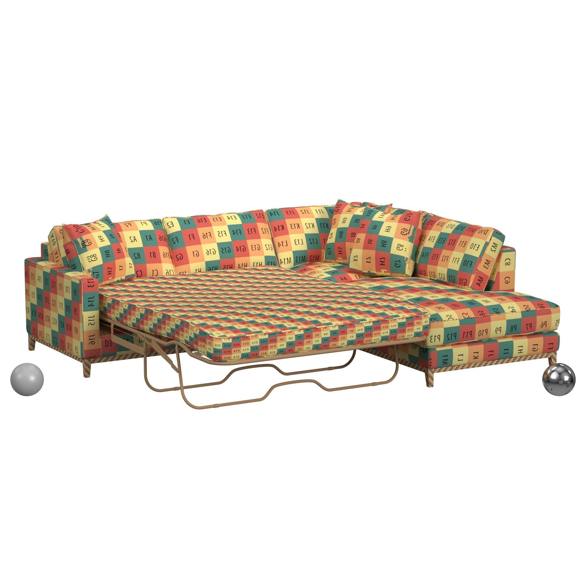 Amber LAF Sofa Chaise 3D model_4