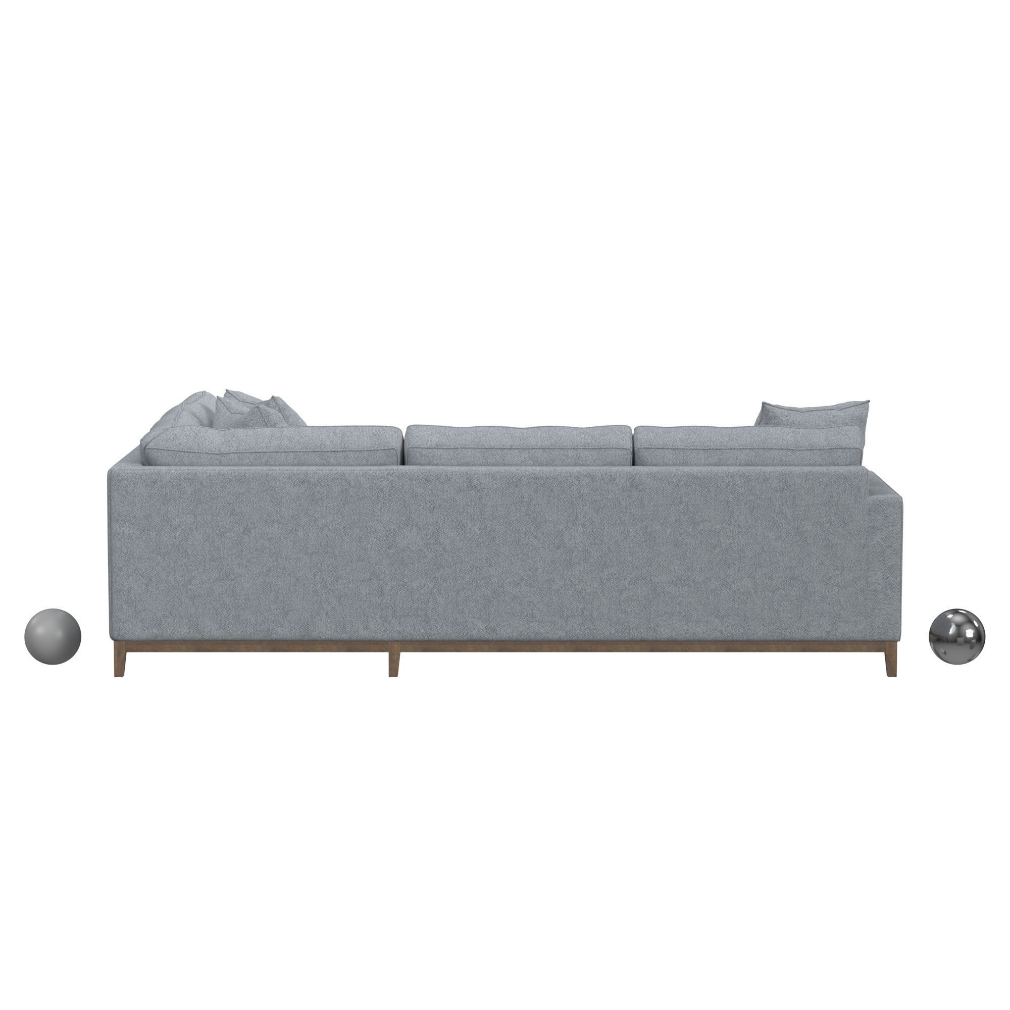 Amber LAF Sofa Chaise 3D model_3