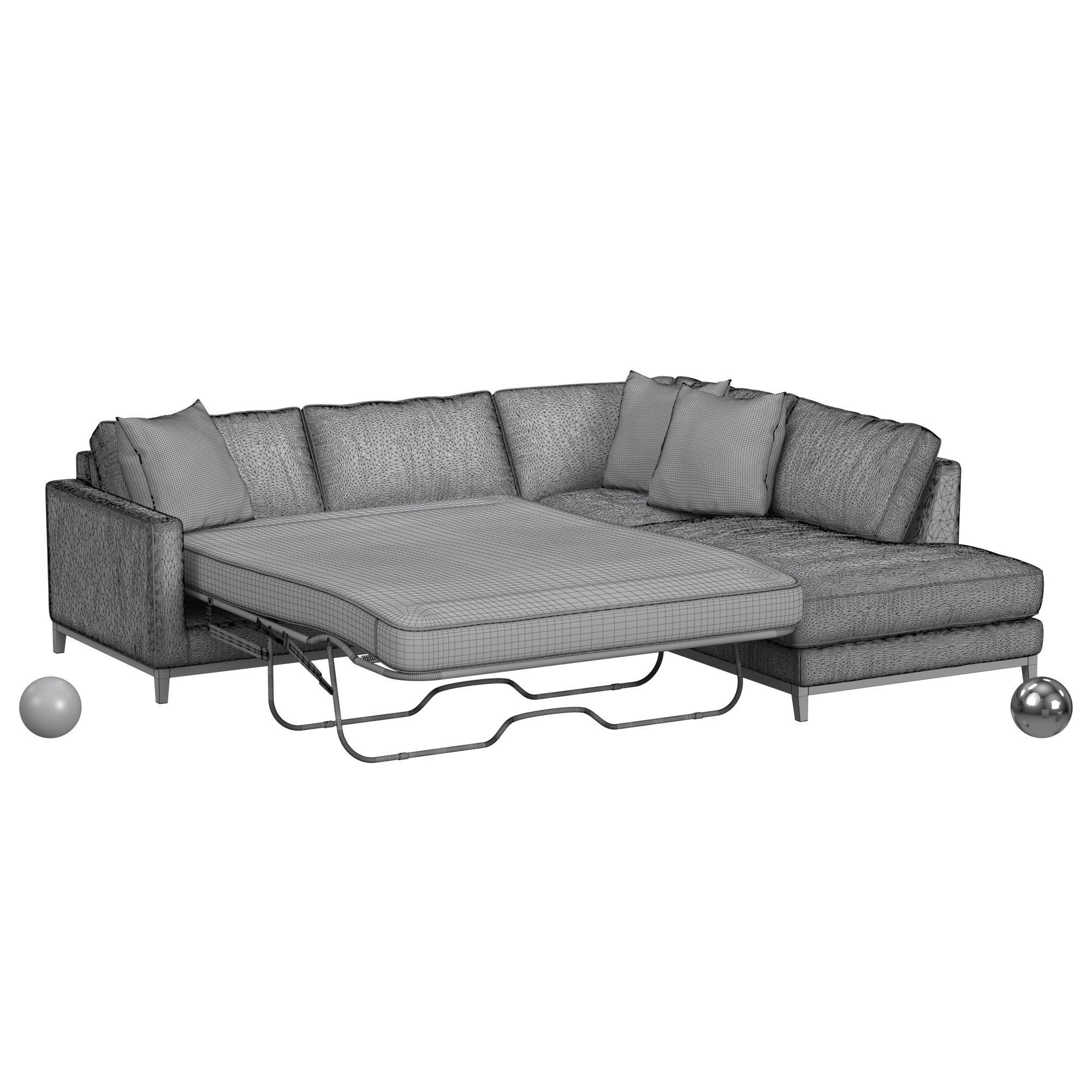 Amber LAF Sofa Chaise 3D model_5