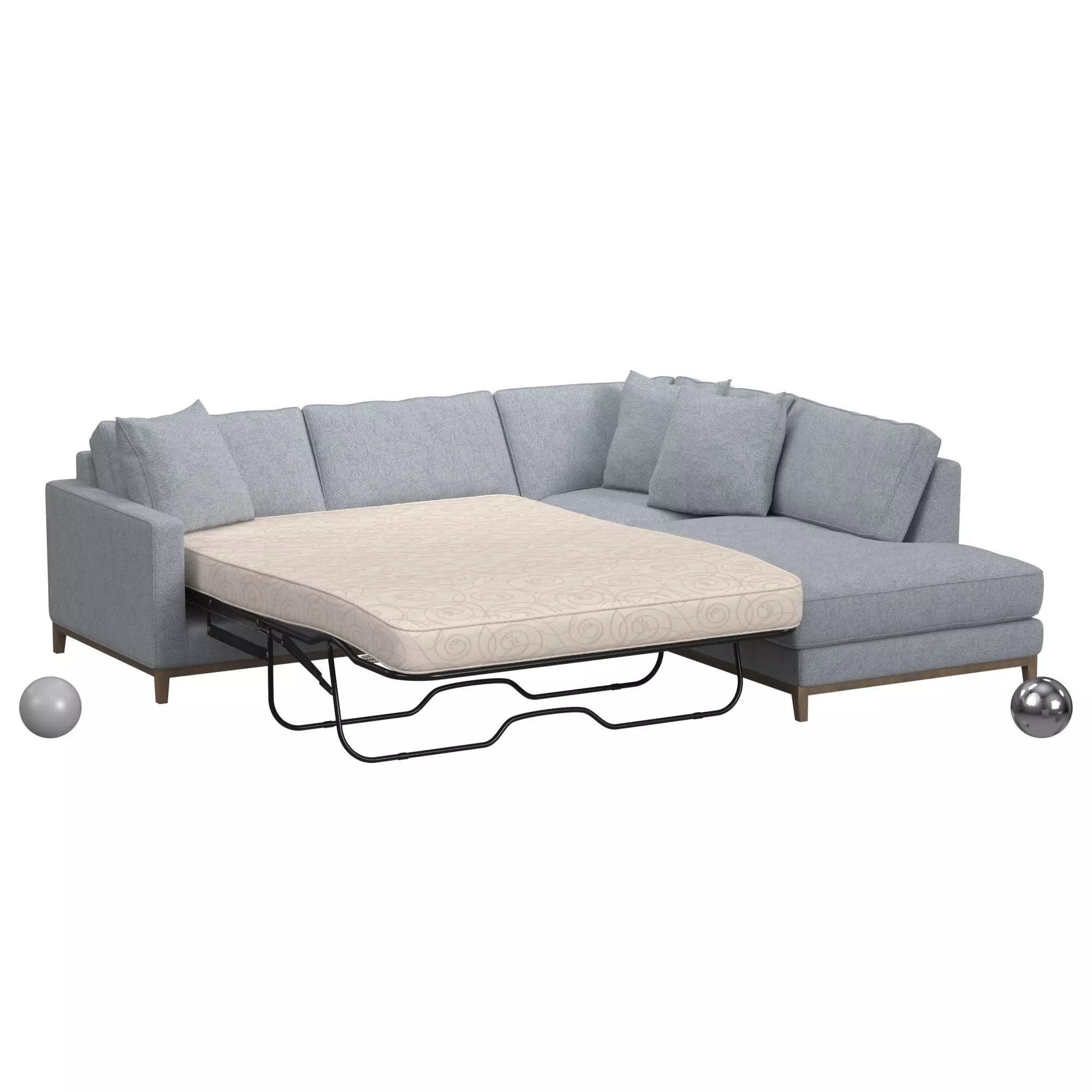 Amber LAF Sofa Chaise 3D model_0