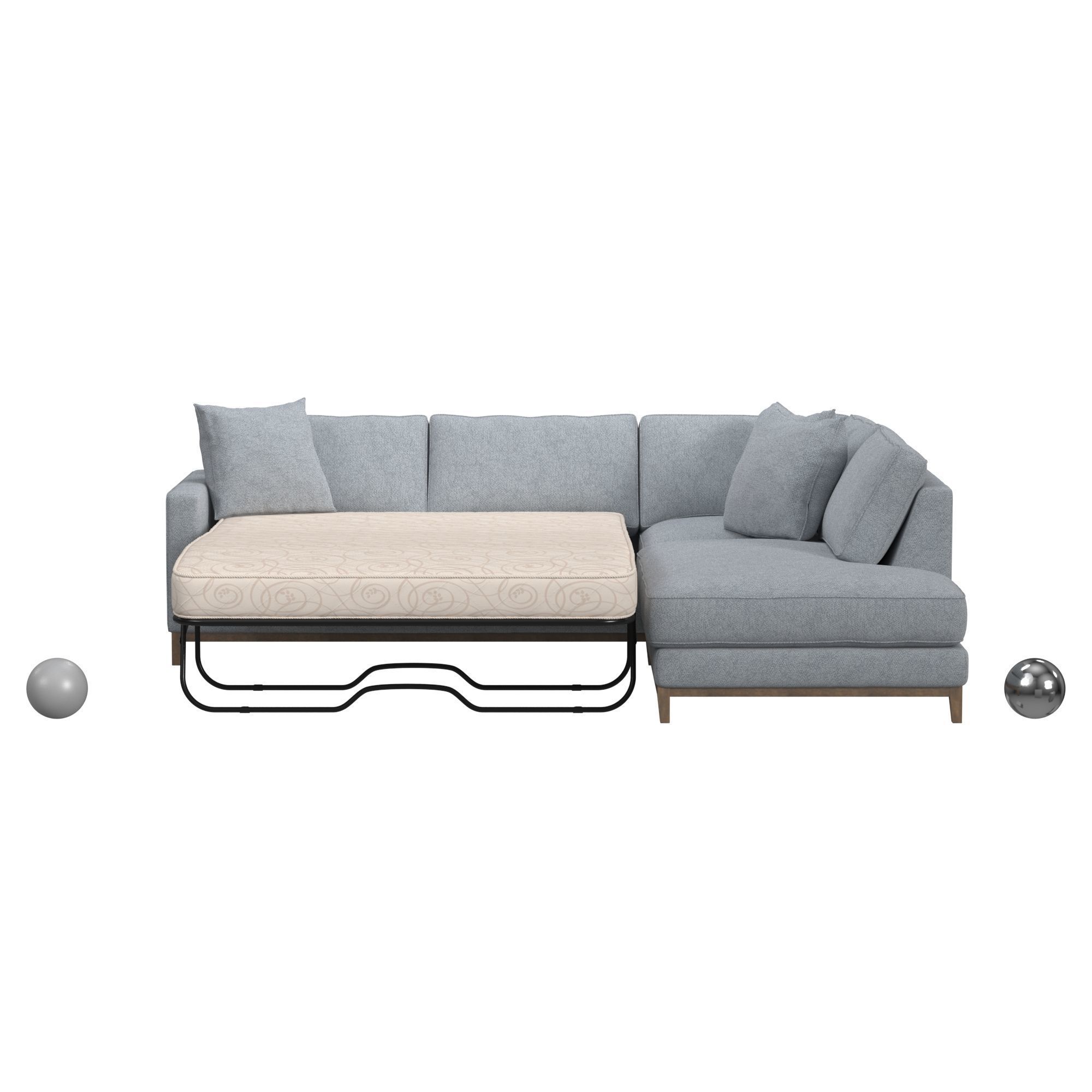 Amber LAF Sofa Chaise 3D model_1