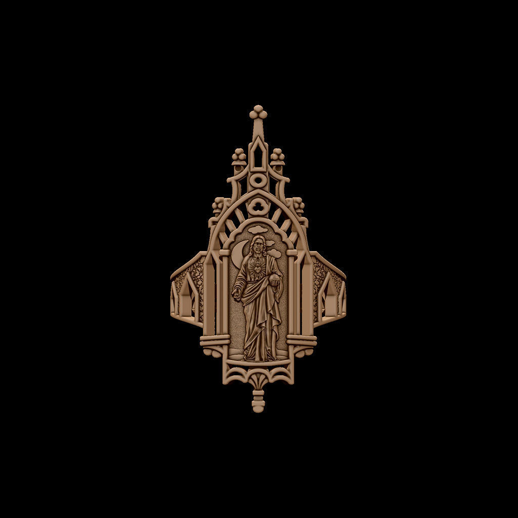 Old monastery Jesus 3D print model_1