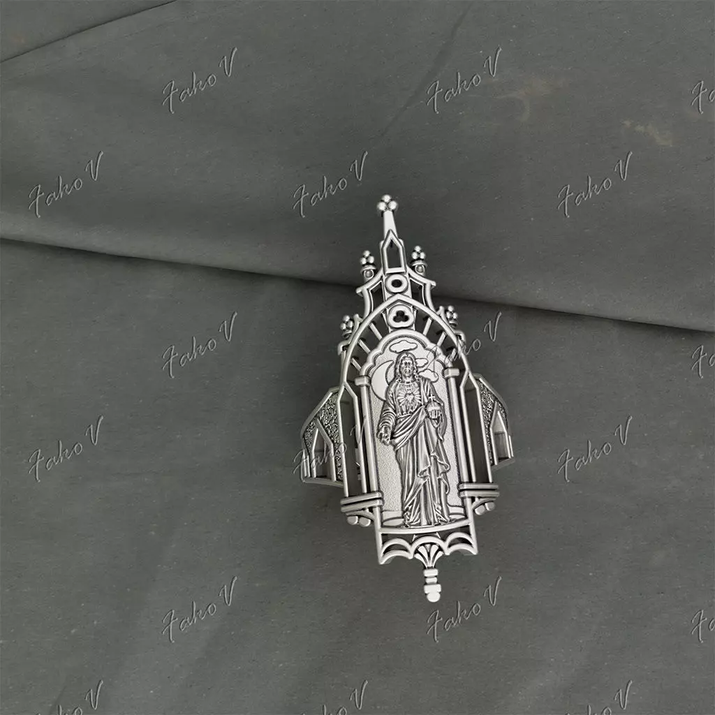 Old monastery Jesus 3D print model_0