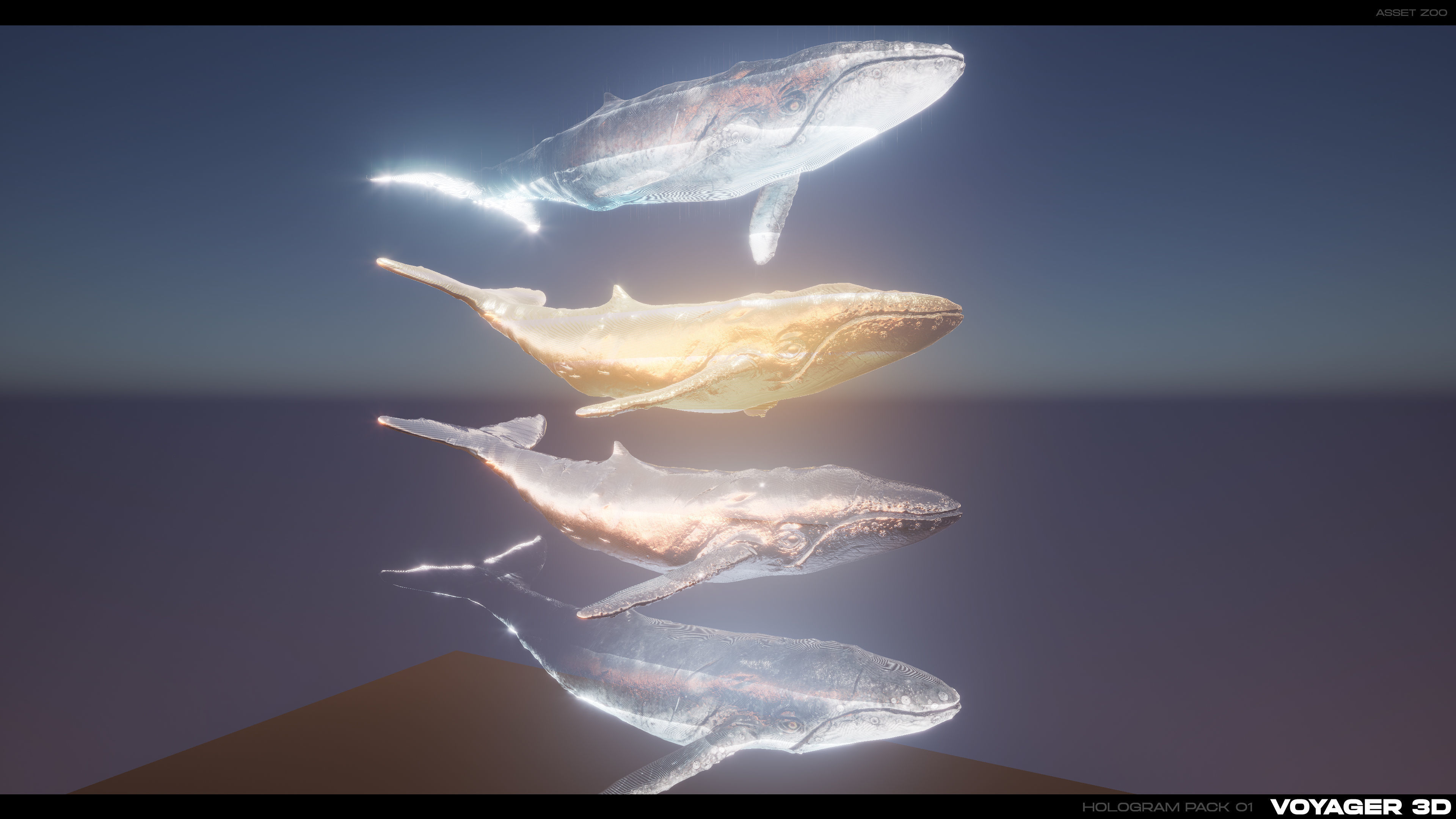 3D Holograms Pack Vol 01 Low-poly 3D model_5