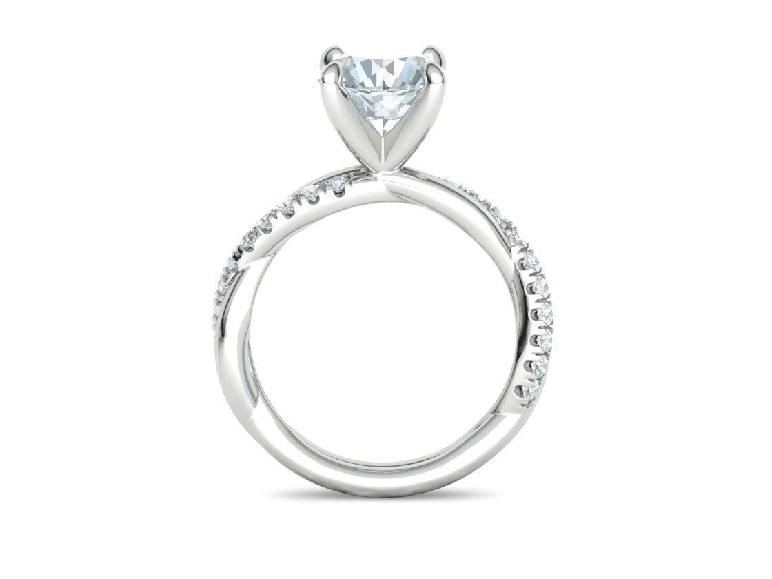 2ct Gorgeous Rope style twisted engagement ring 3dmodel 3D print model_25