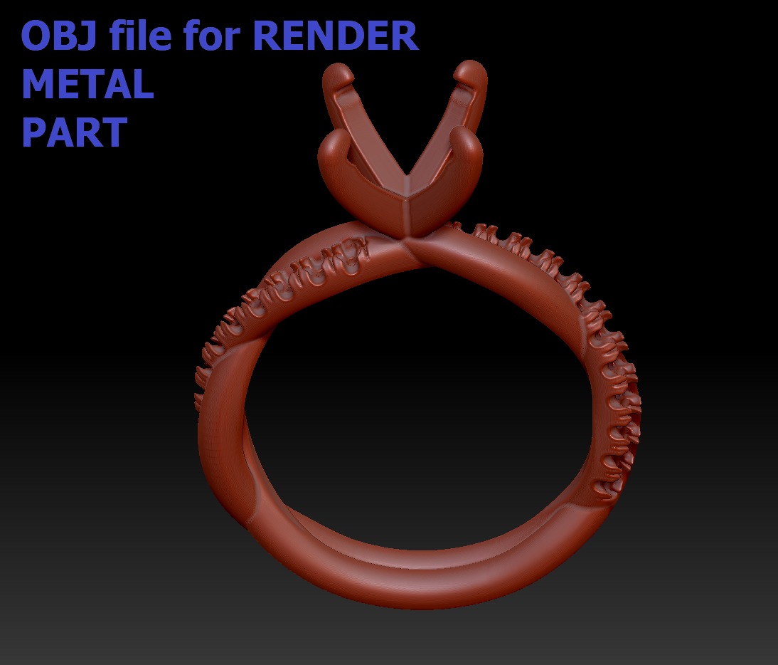 2ct Gorgeous Rope style twisted engagement ring 3dmodel 3D print model_13