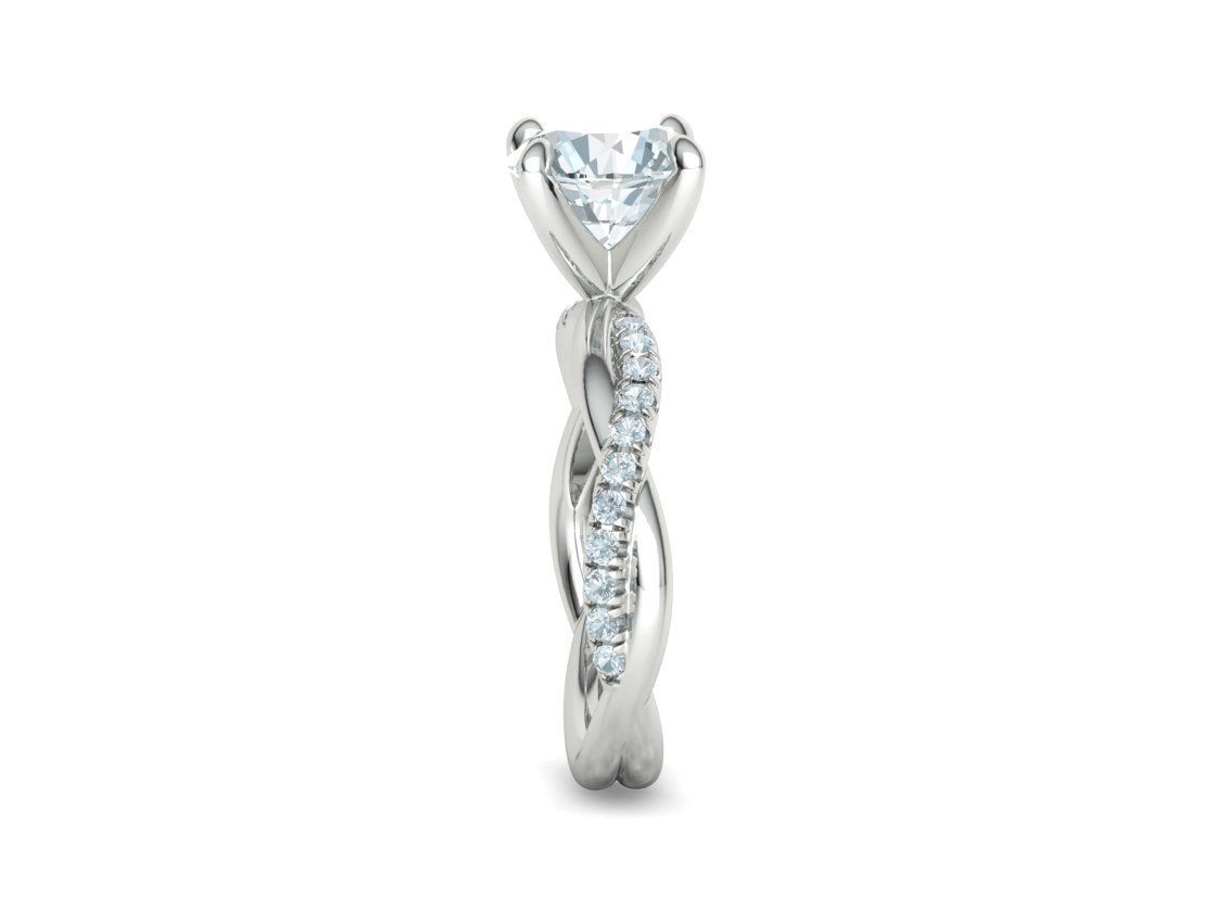 2ct Gorgeous Rope style twisted engagement ring 3dmodel 3D print model_34