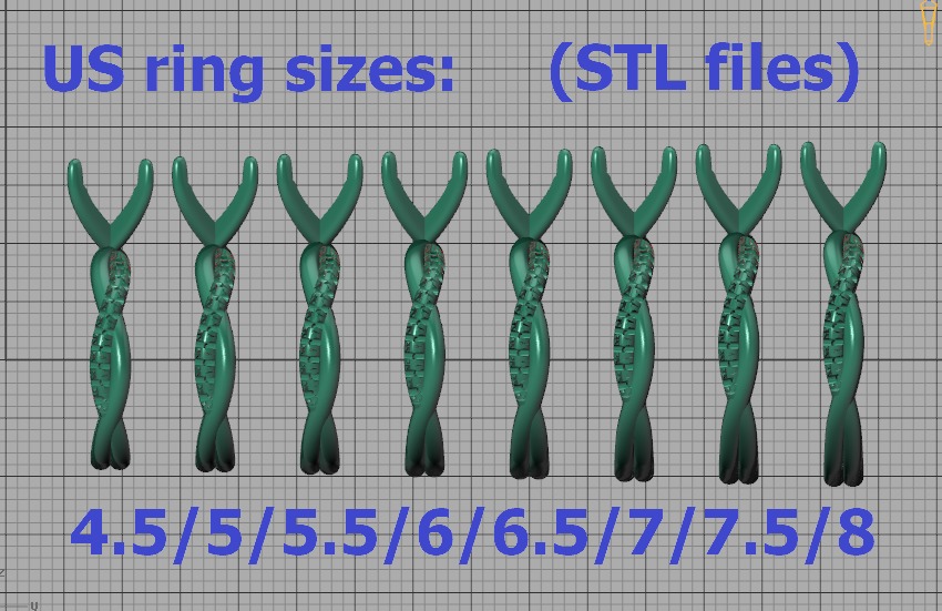 2ct Gorgeous Rope style twisted engagement ring 3dmodel 3D print model_11