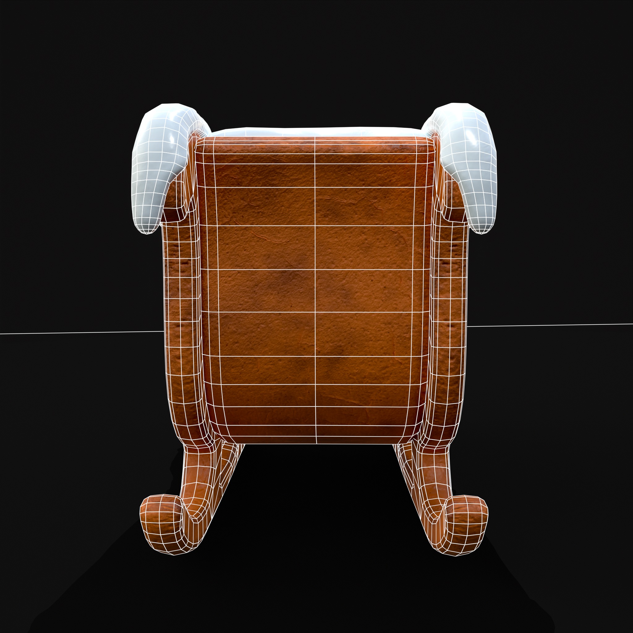 Gingerbread Snowy Sleigh Low-poly 3D model_12