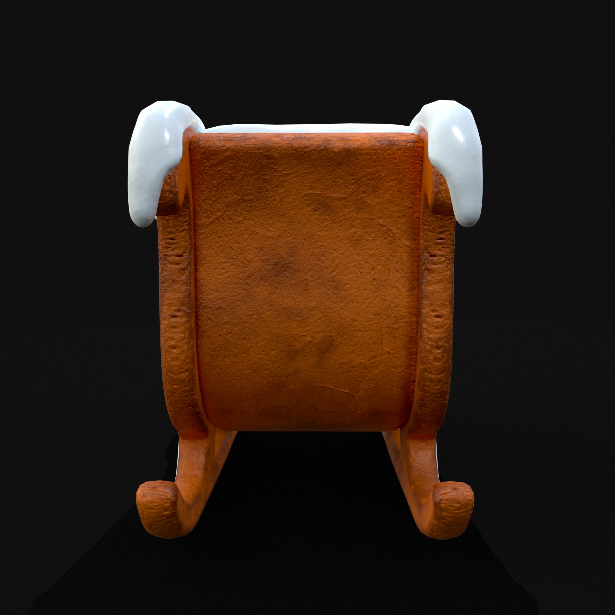Gingerbread Snowy Sleigh Low-poly 3D model_11