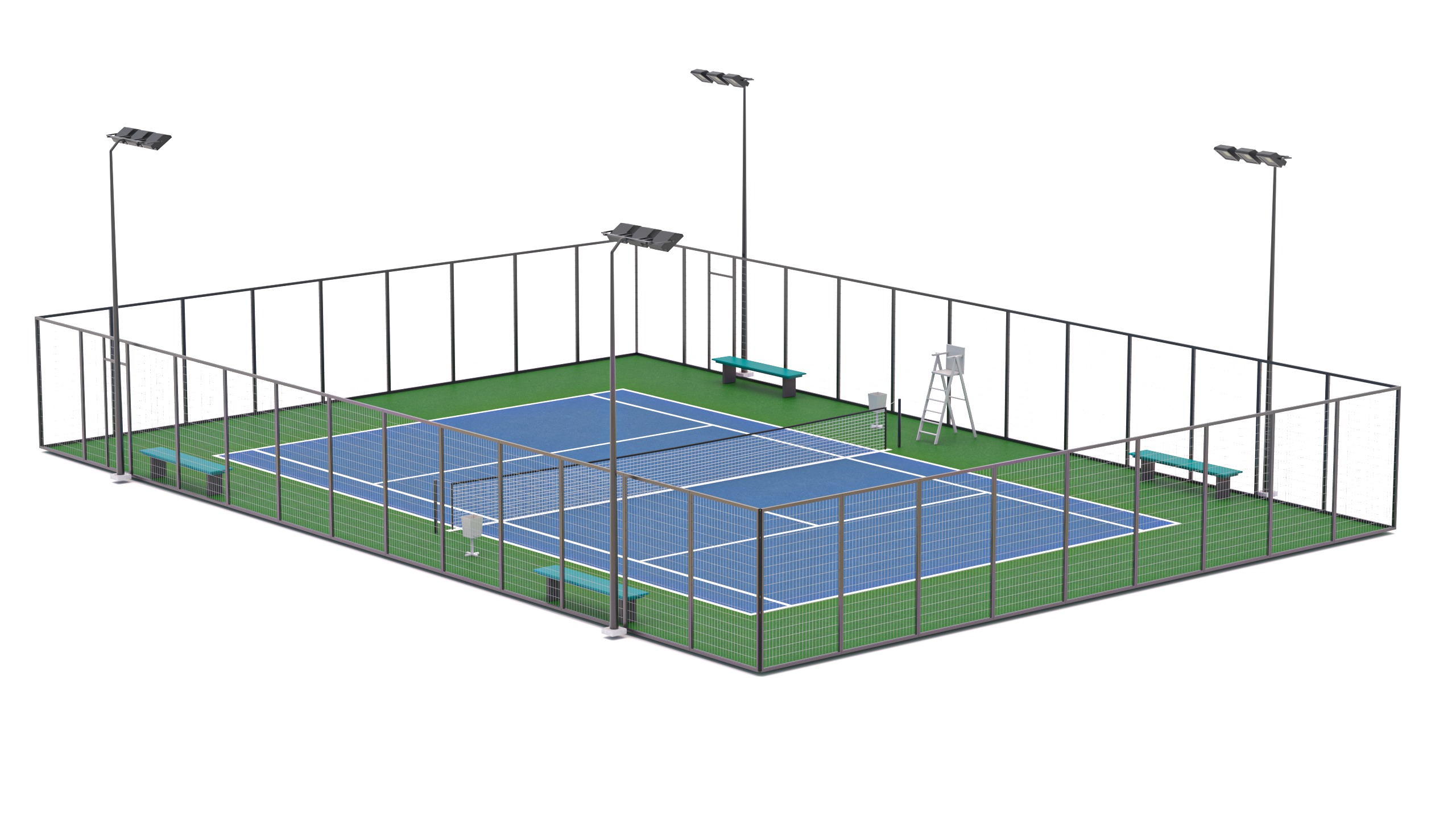 Tennis Court 1 3D model_2