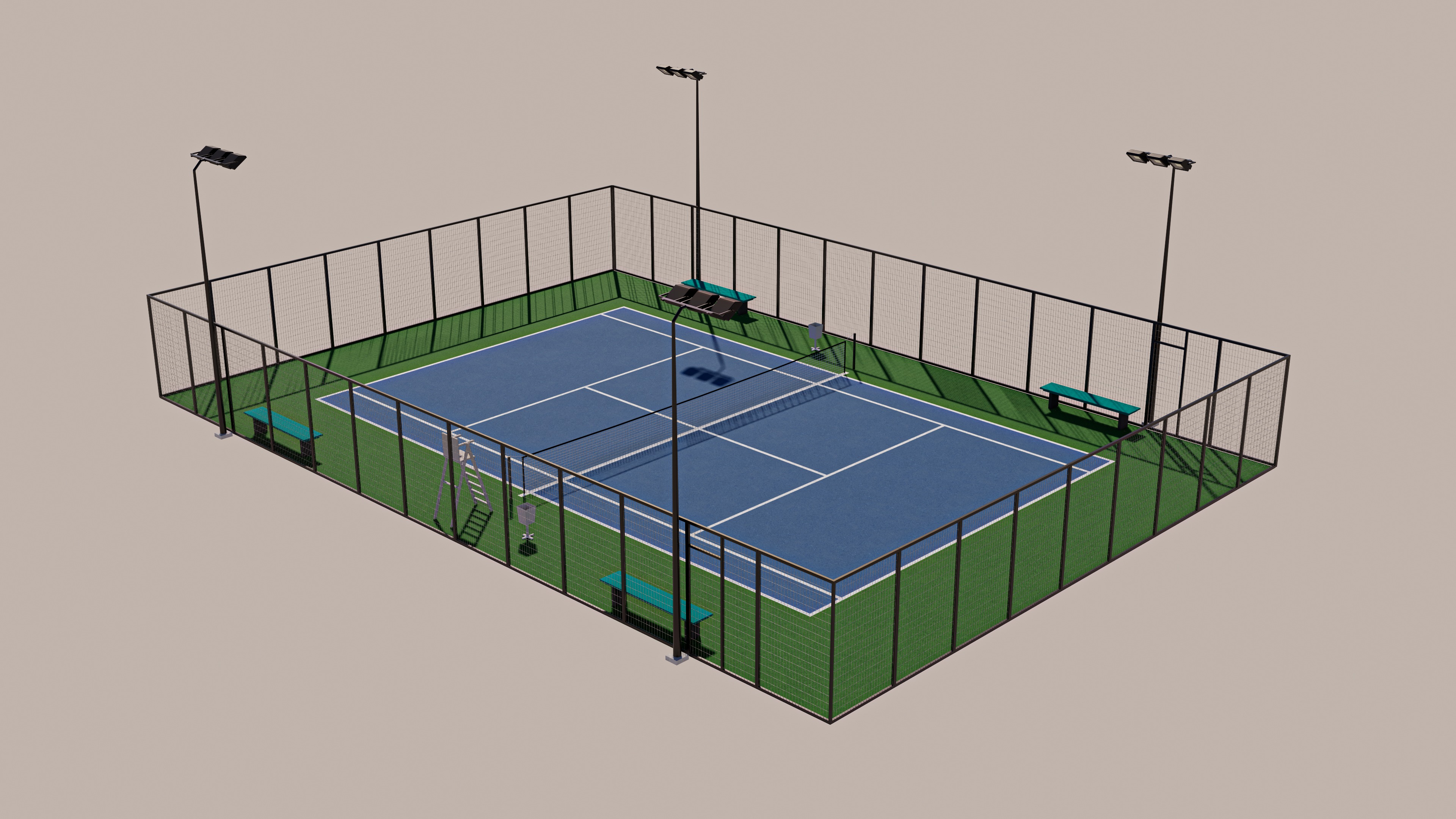 Tennis Court 1 3D model_6