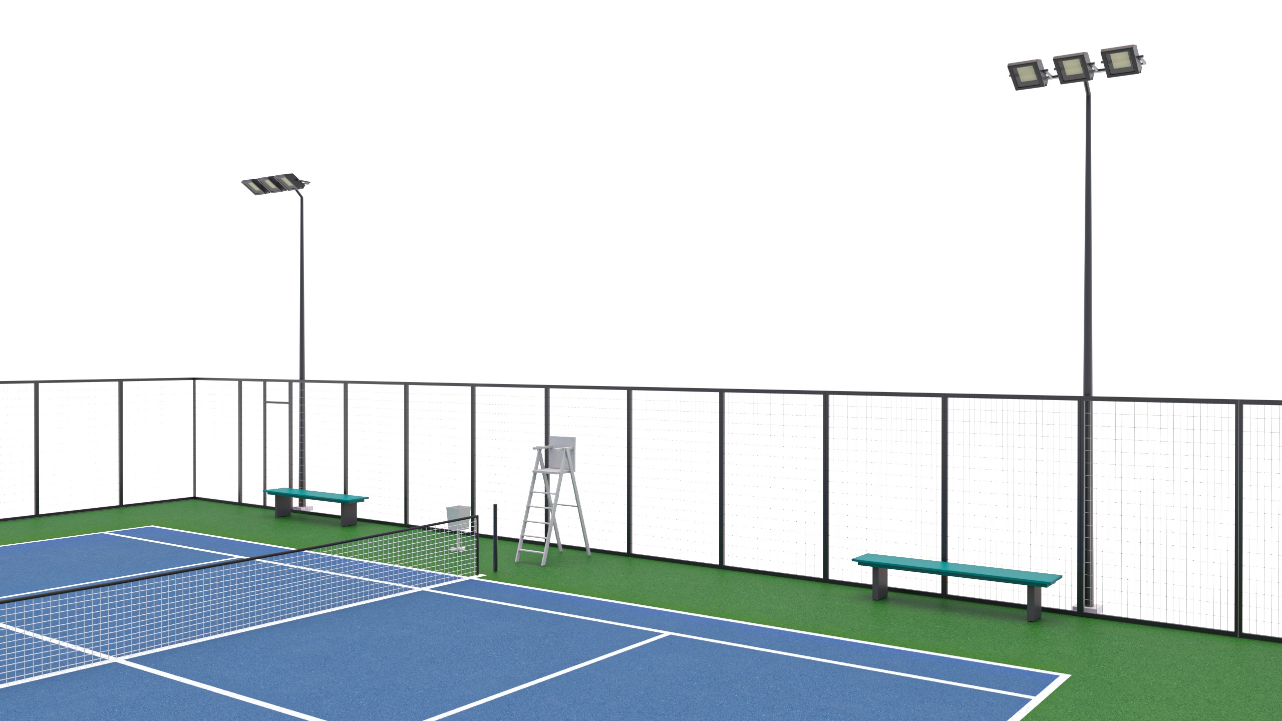 Tennis Court 1 3D model_5