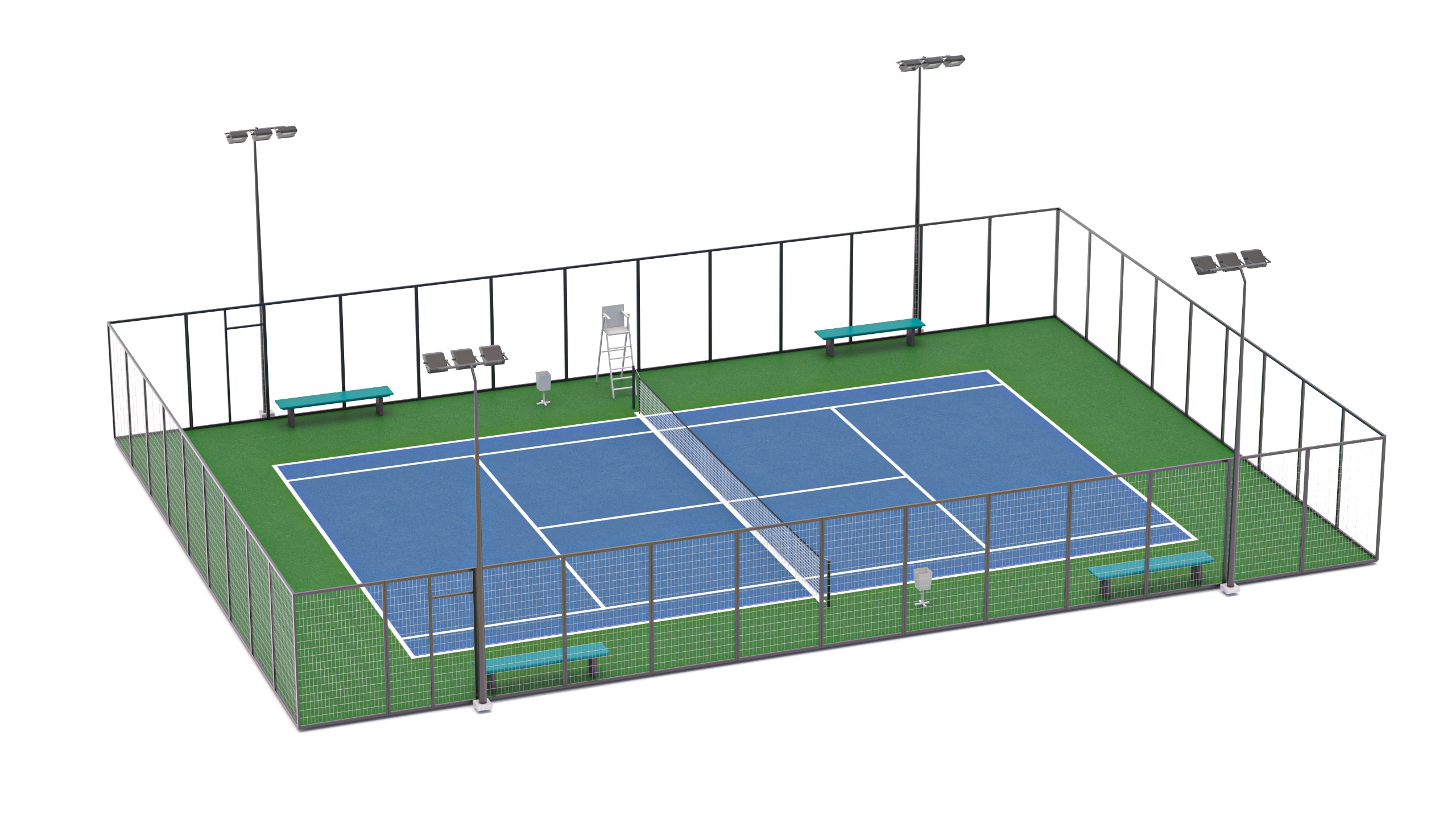 Tennis Court 1 3D model_1