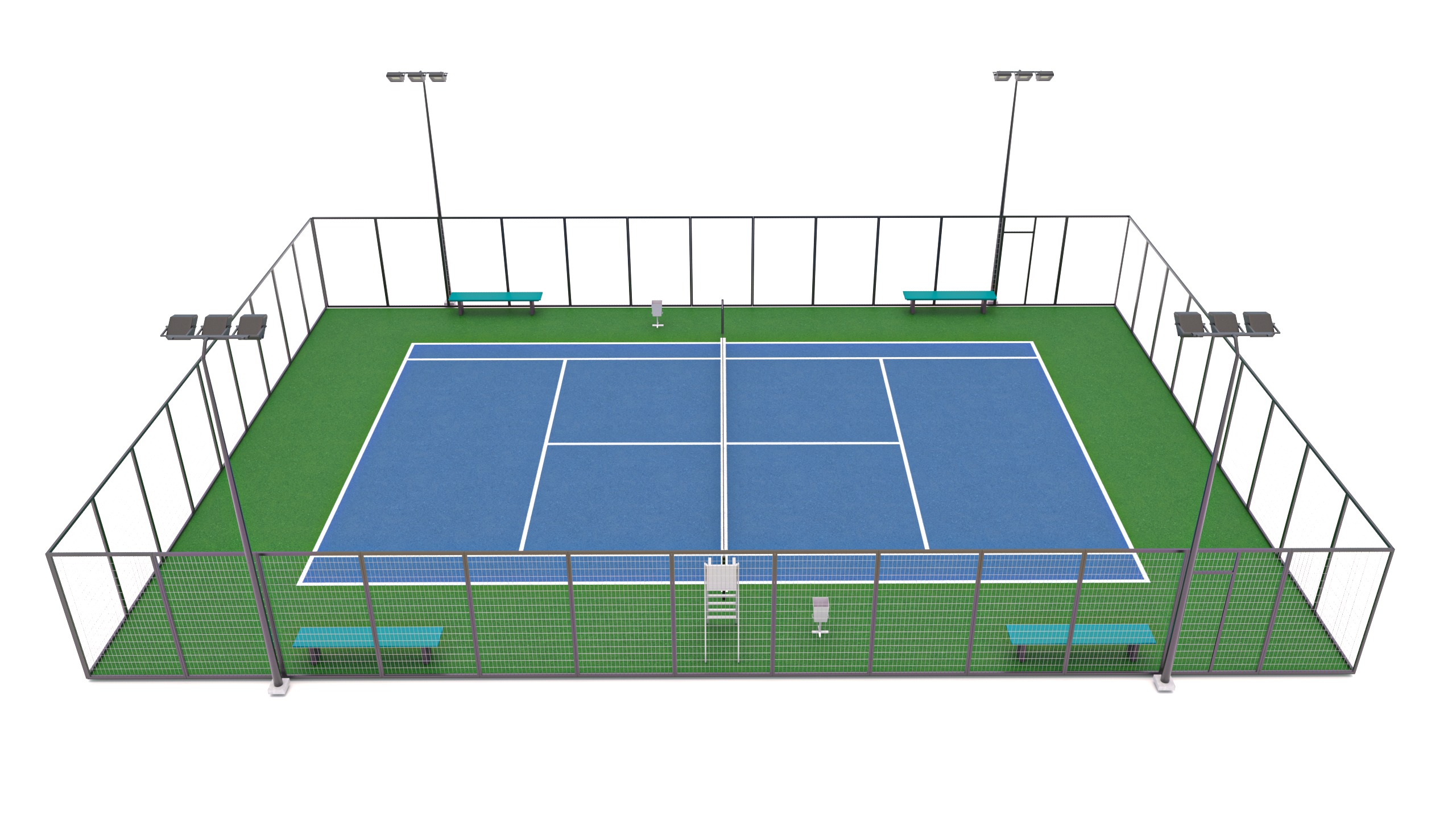 Tennis Court 1 3D model_4