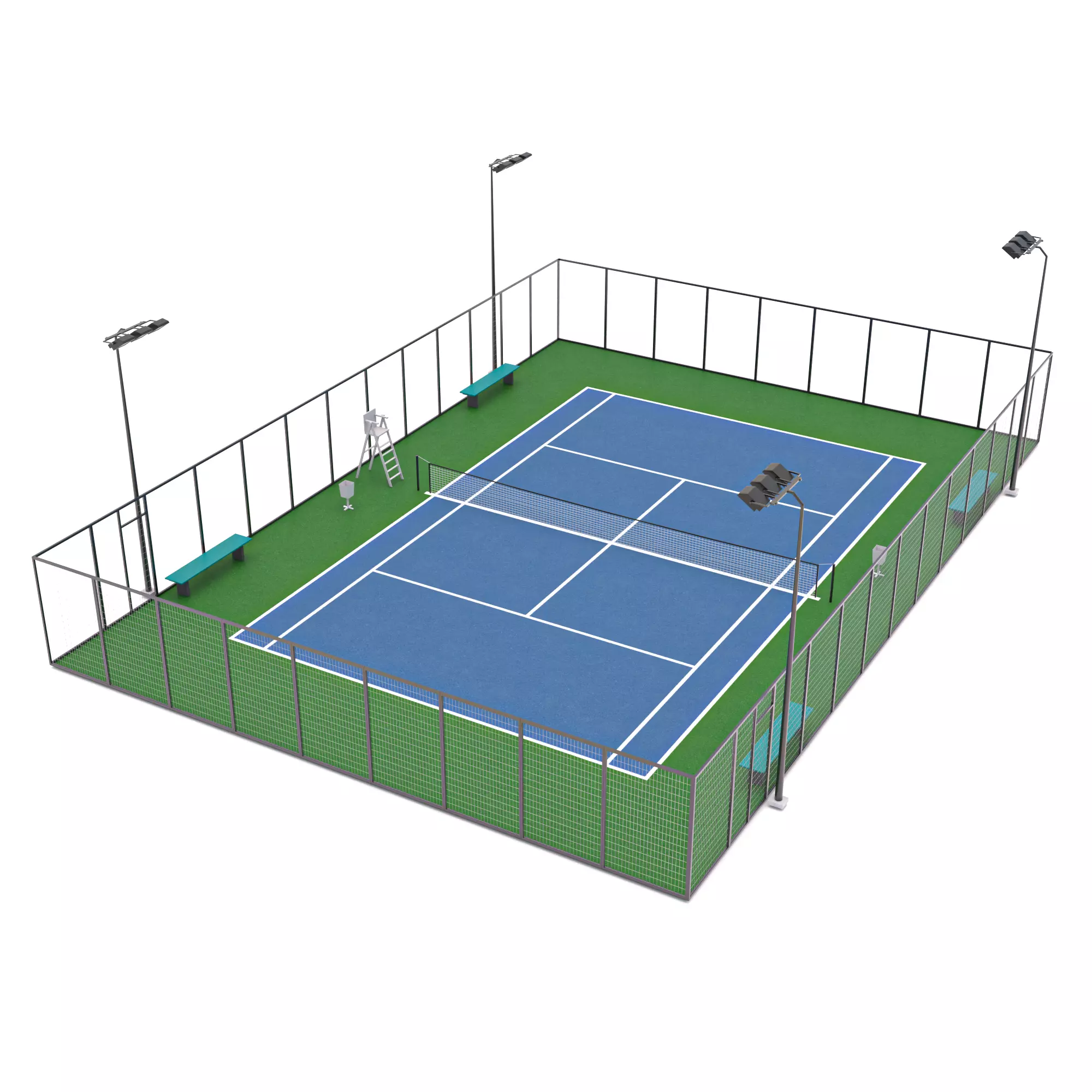 Tennis Court 1 3D model_0