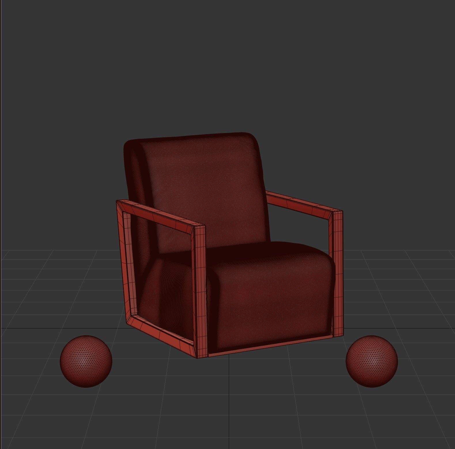 Bassett Mirror Company Asher Accent Chair 3D model_6