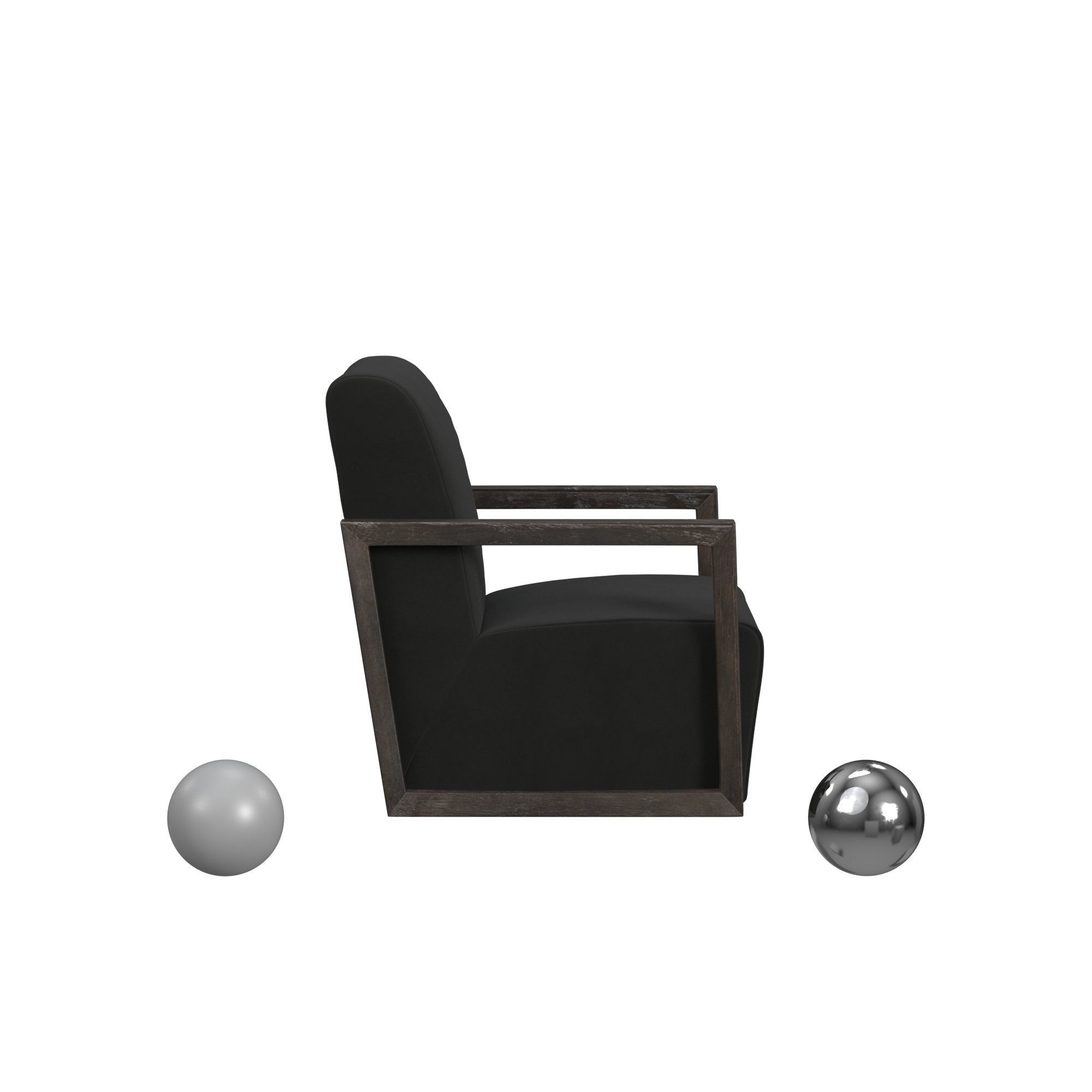 Bassett Mirror Company Asher Accent Chair 3D model_2