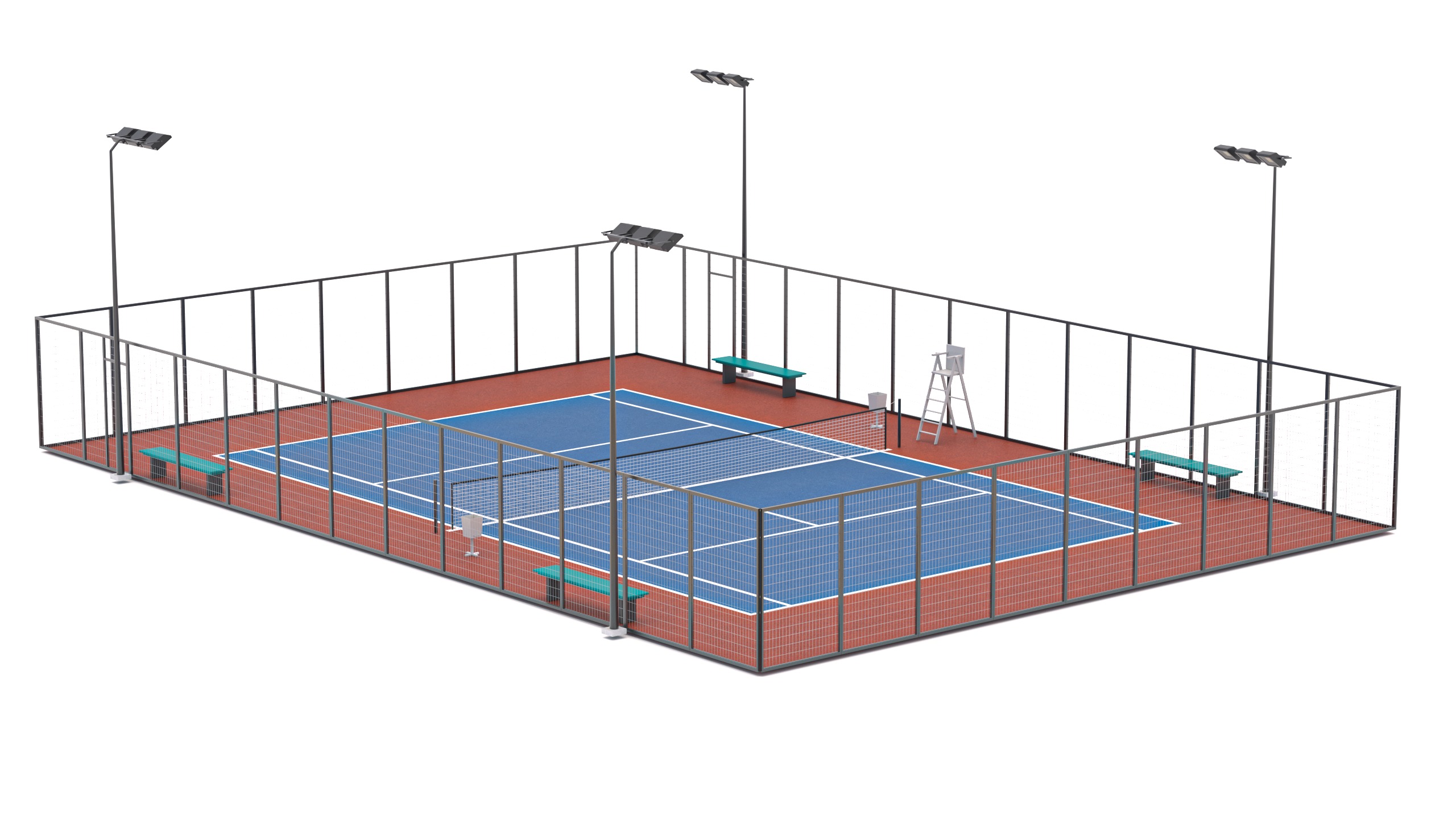Tennis Court 2 3D model_2