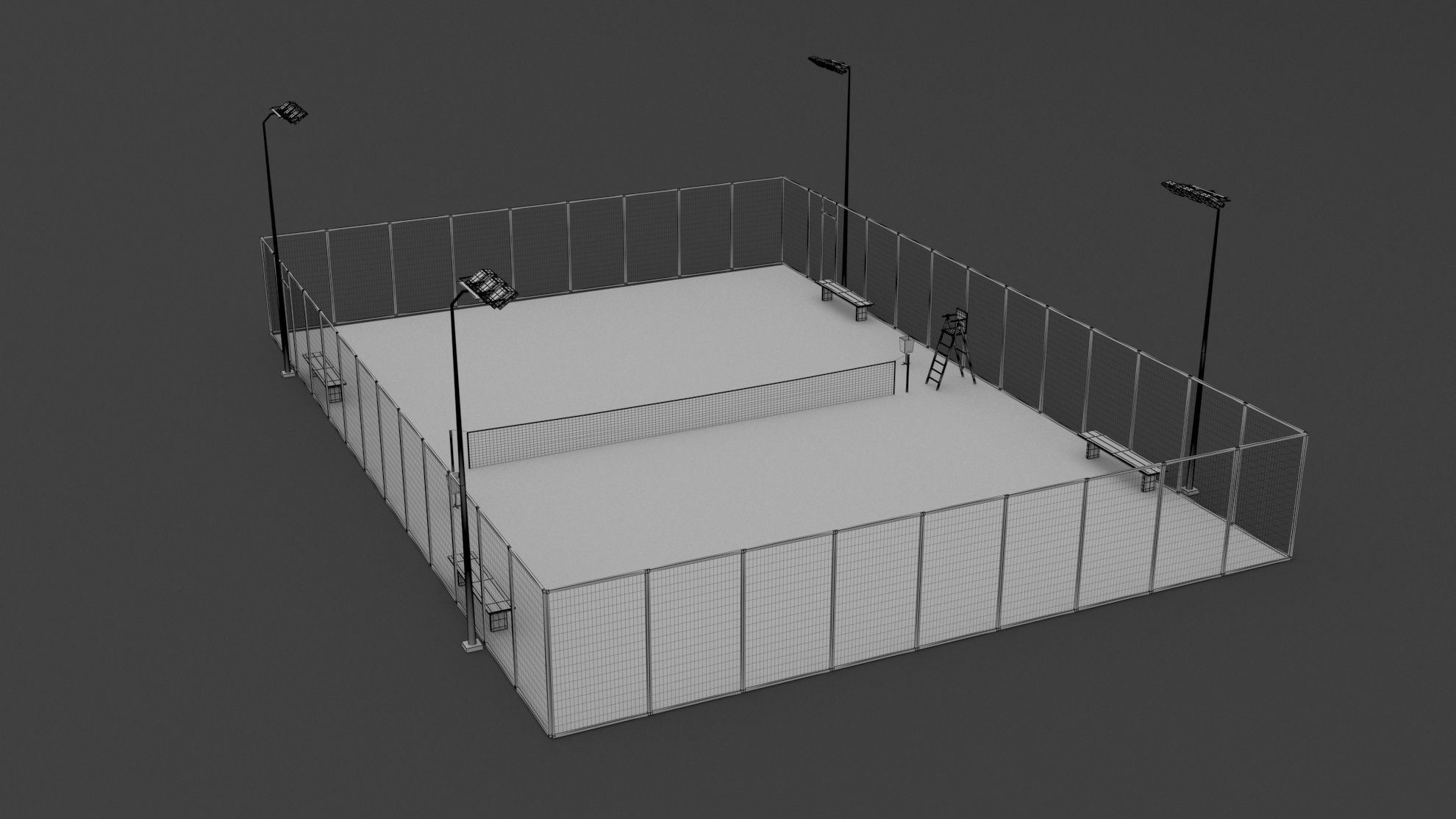 Tennis Court 2 3D model_8