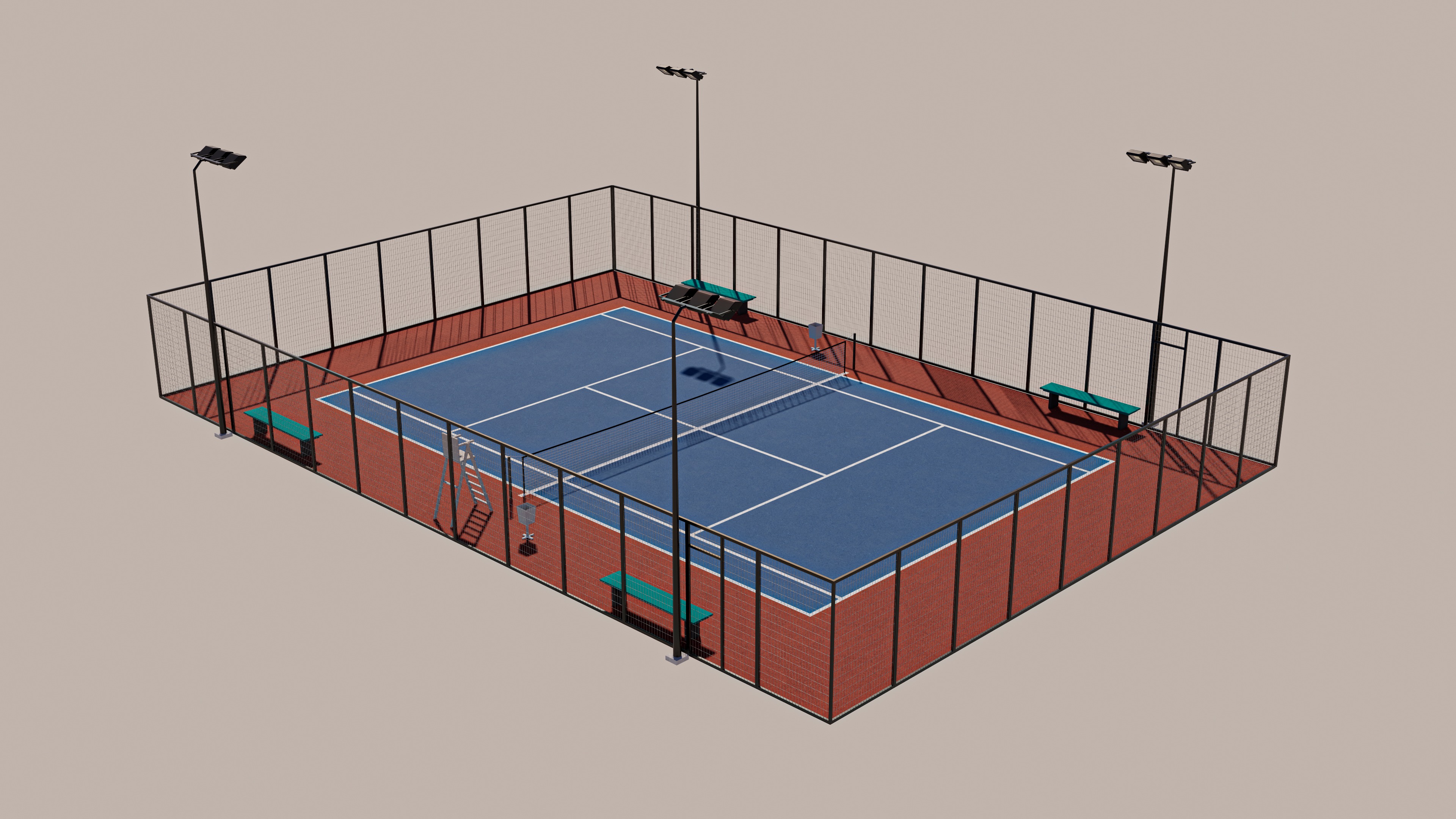 Tennis Court 2 3D model_6