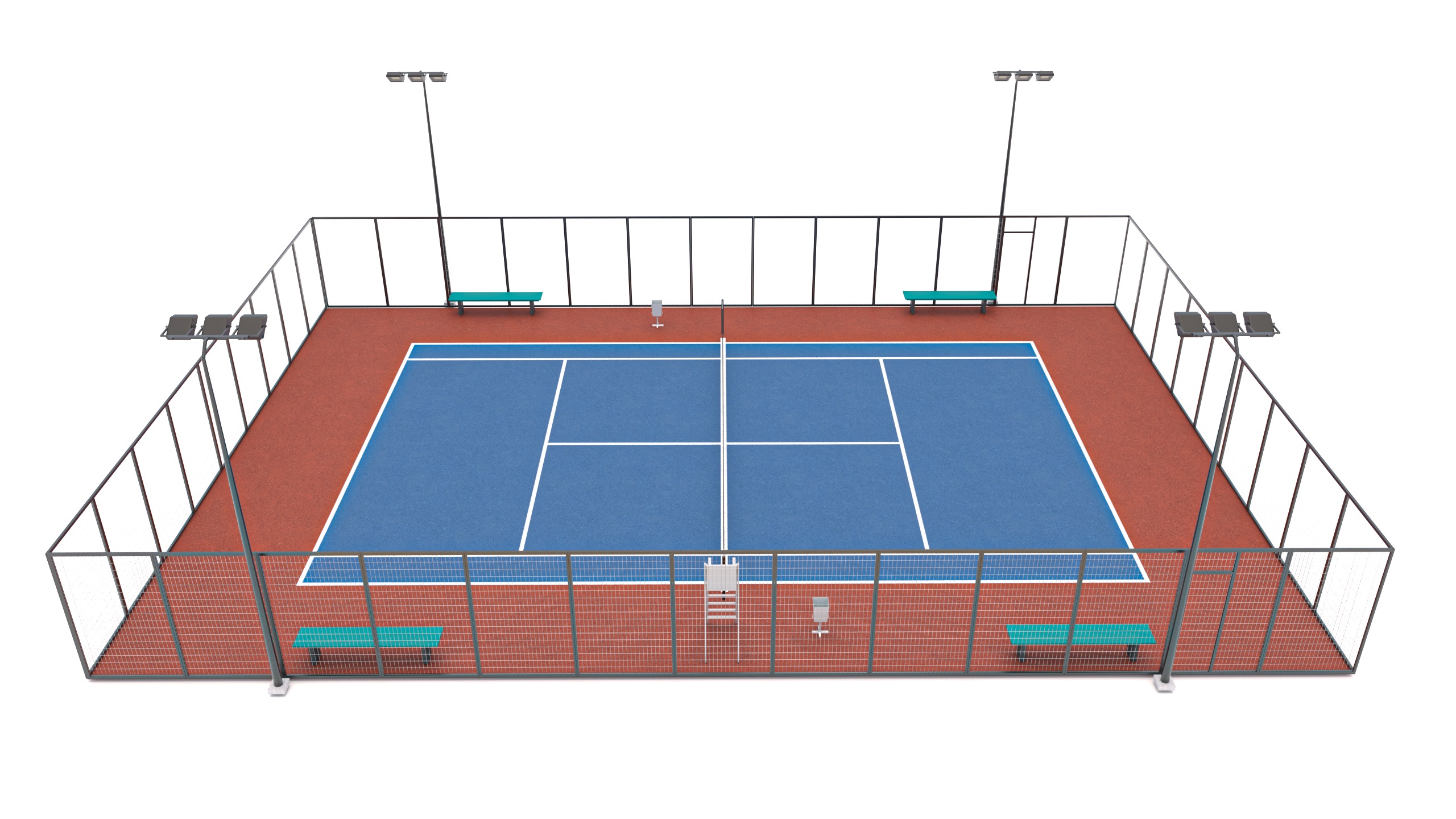 Tennis Court 2 3D model_4