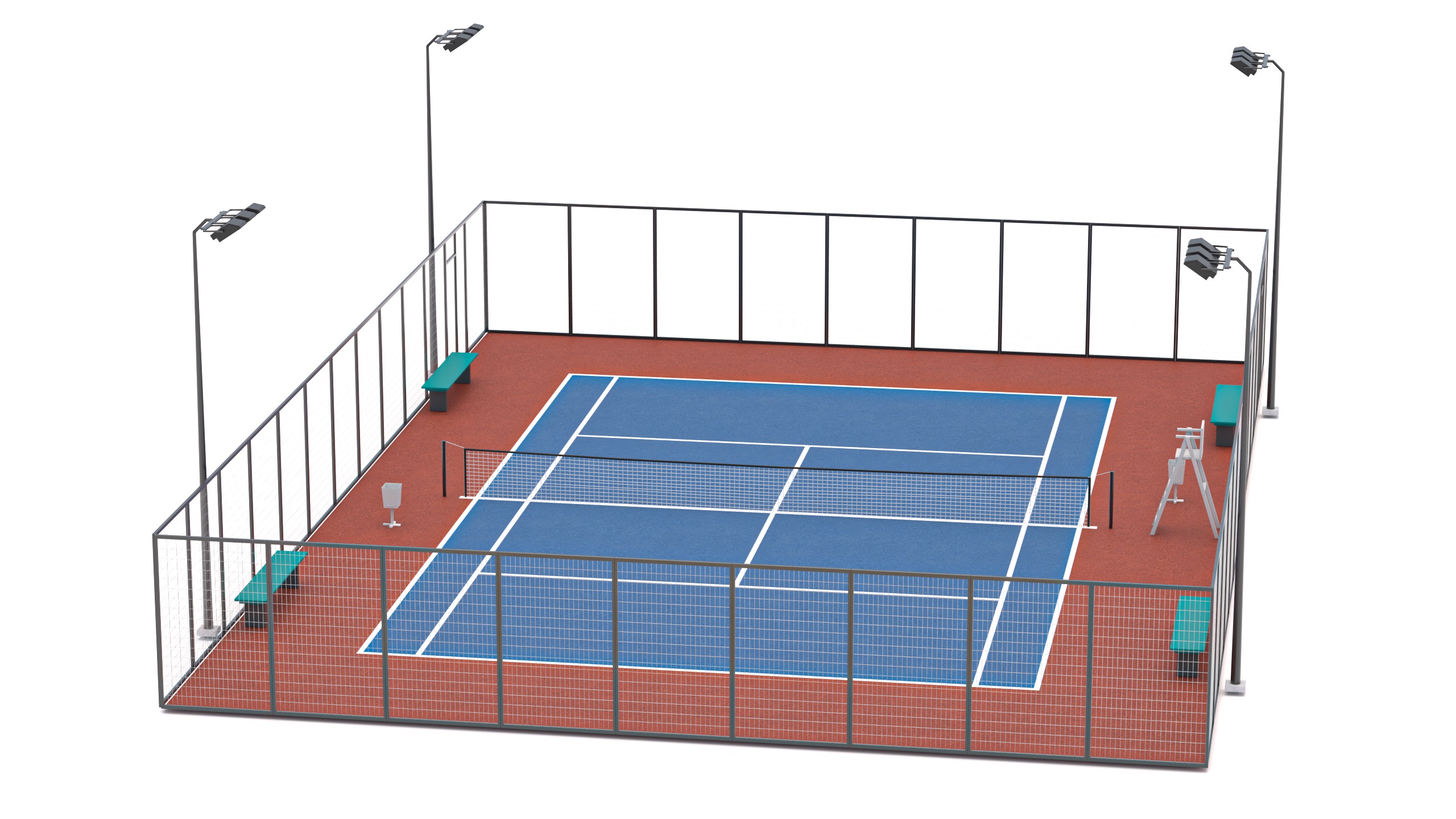 Tennis Court 2 3D model_3