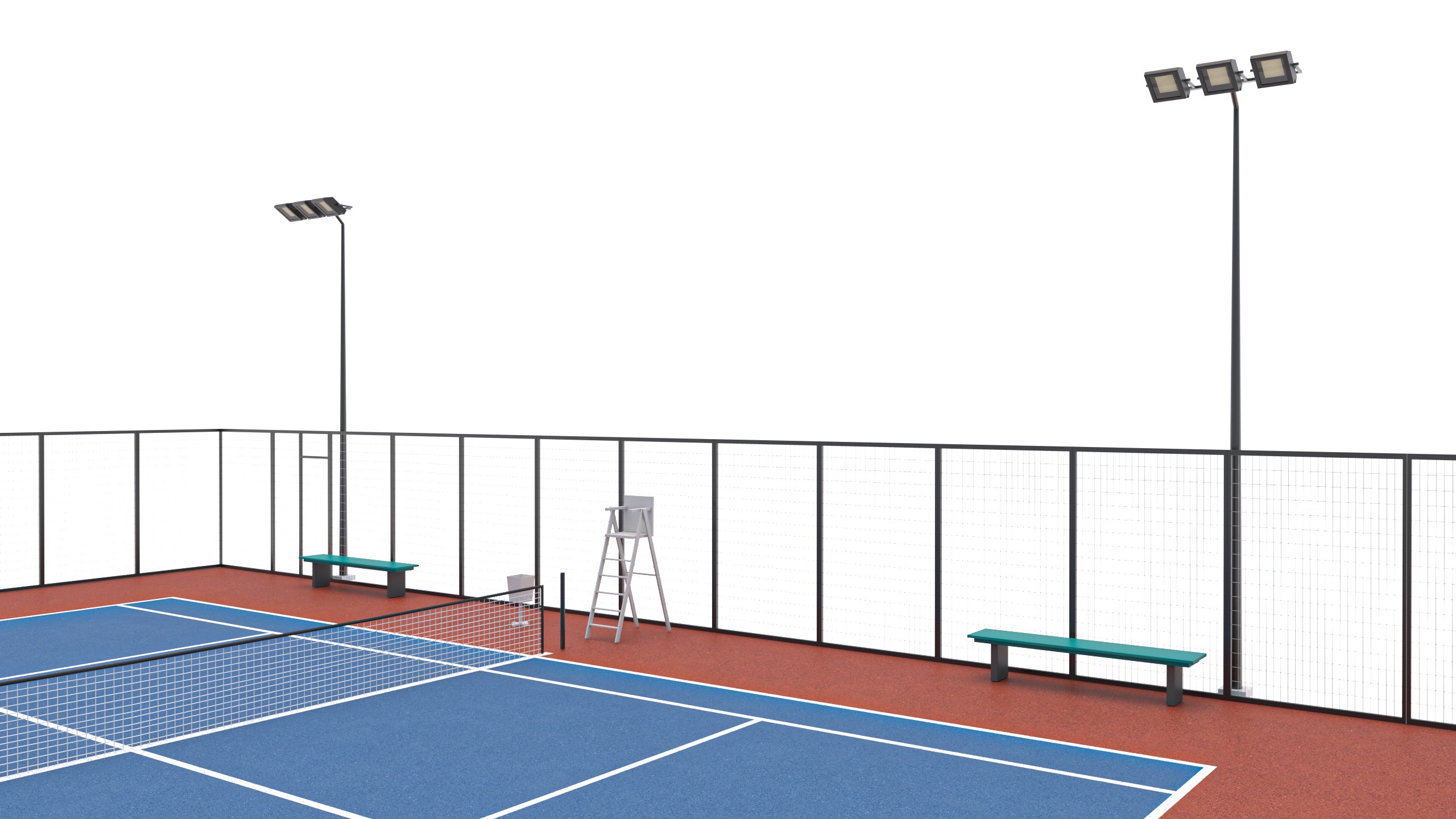 Tennis Court 2 3D model_5