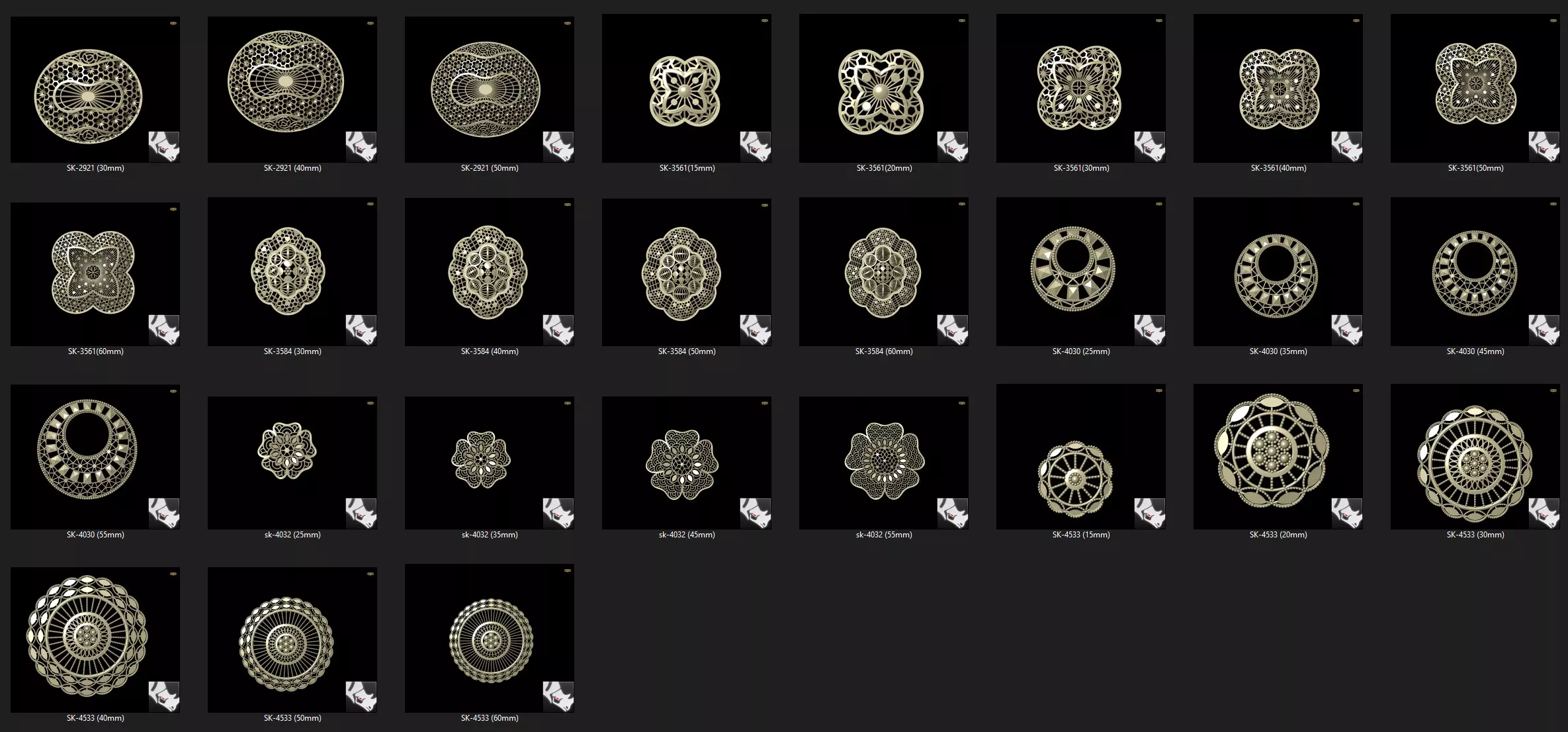 Ultra vision Pendant- 15 in one 3D print model 3D print model 3D print model