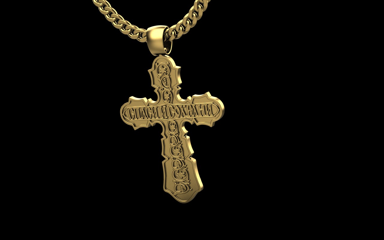 Cross pendant 201124 orthodox 3D print model_2