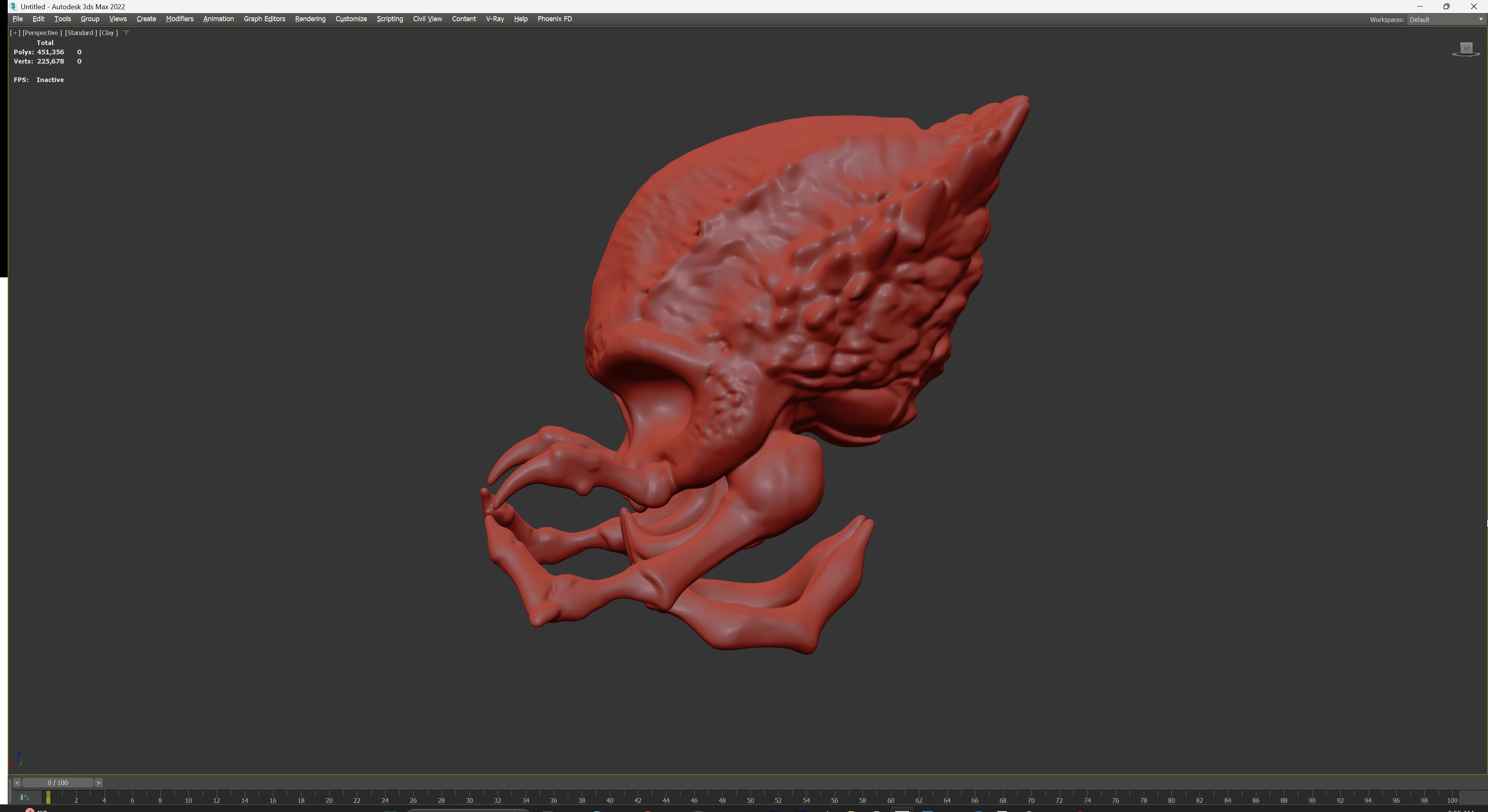 Alien Skull Artifact 3D model_12