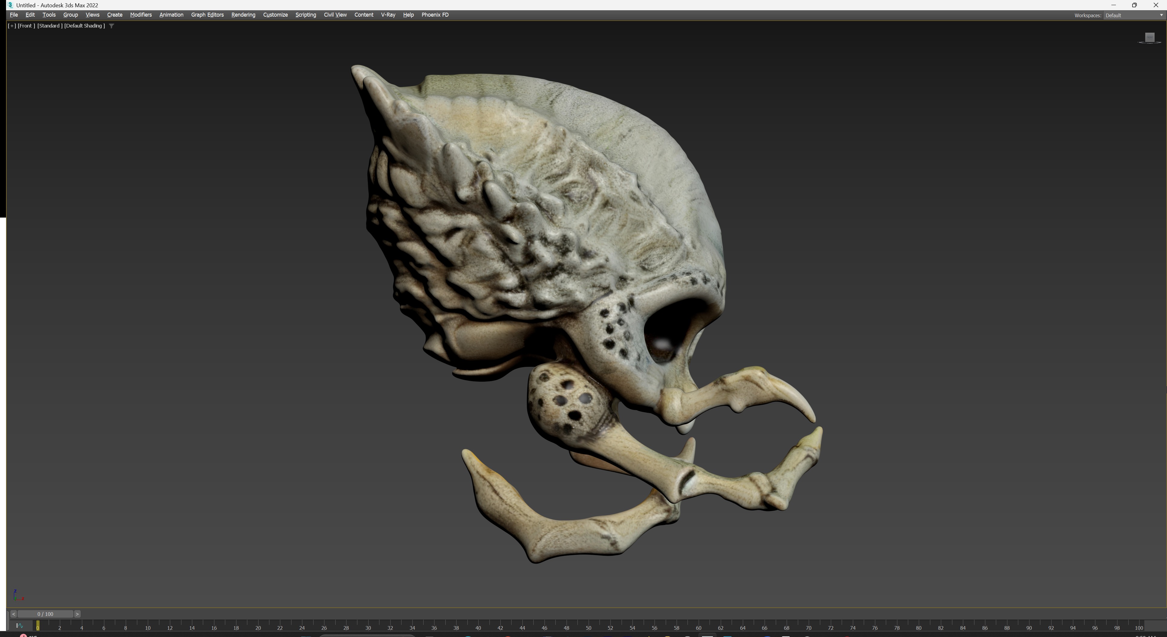 Alien Skull Artifact 3D model_25