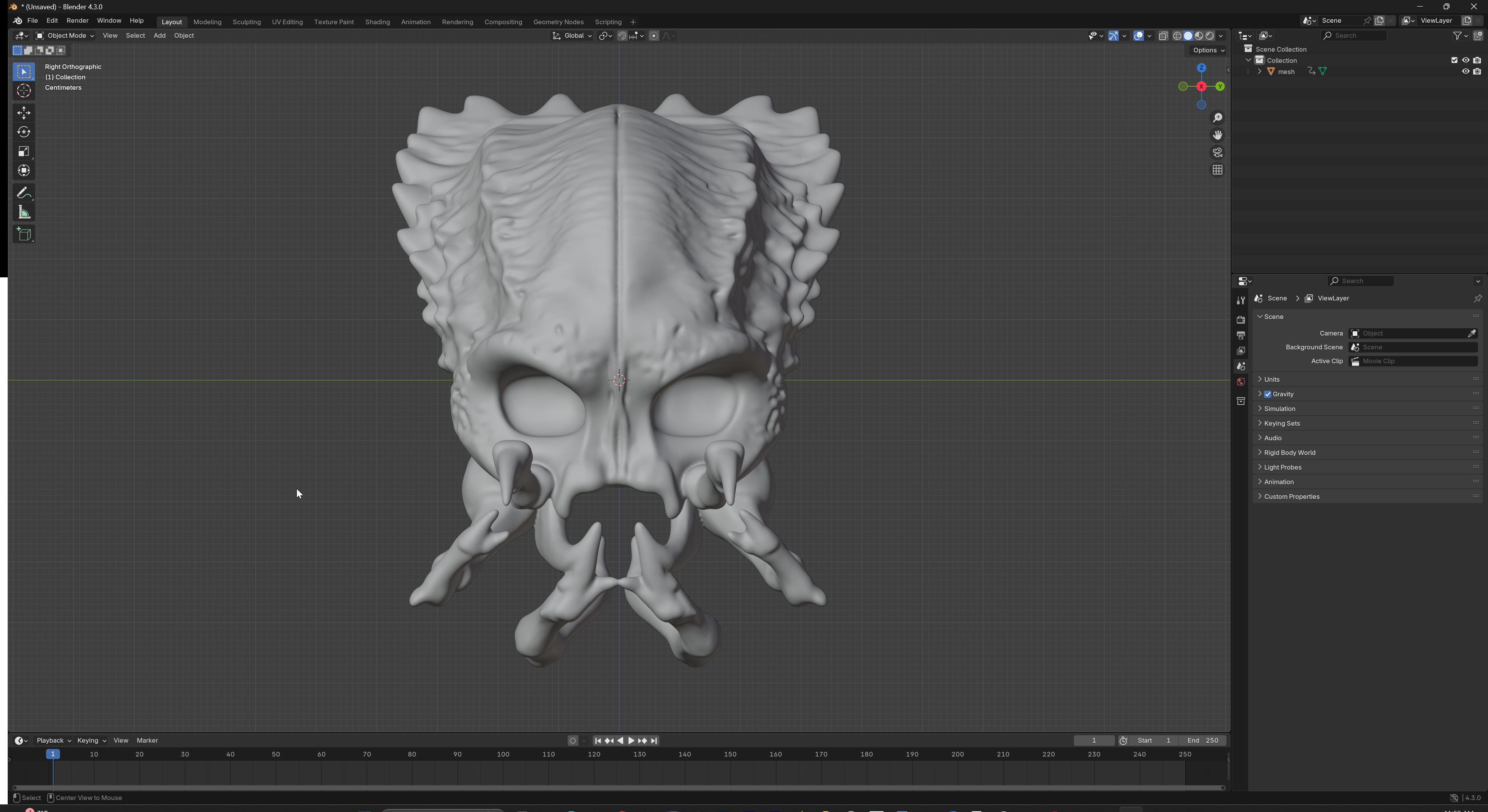 Alien Skull Artifact 3D model_29