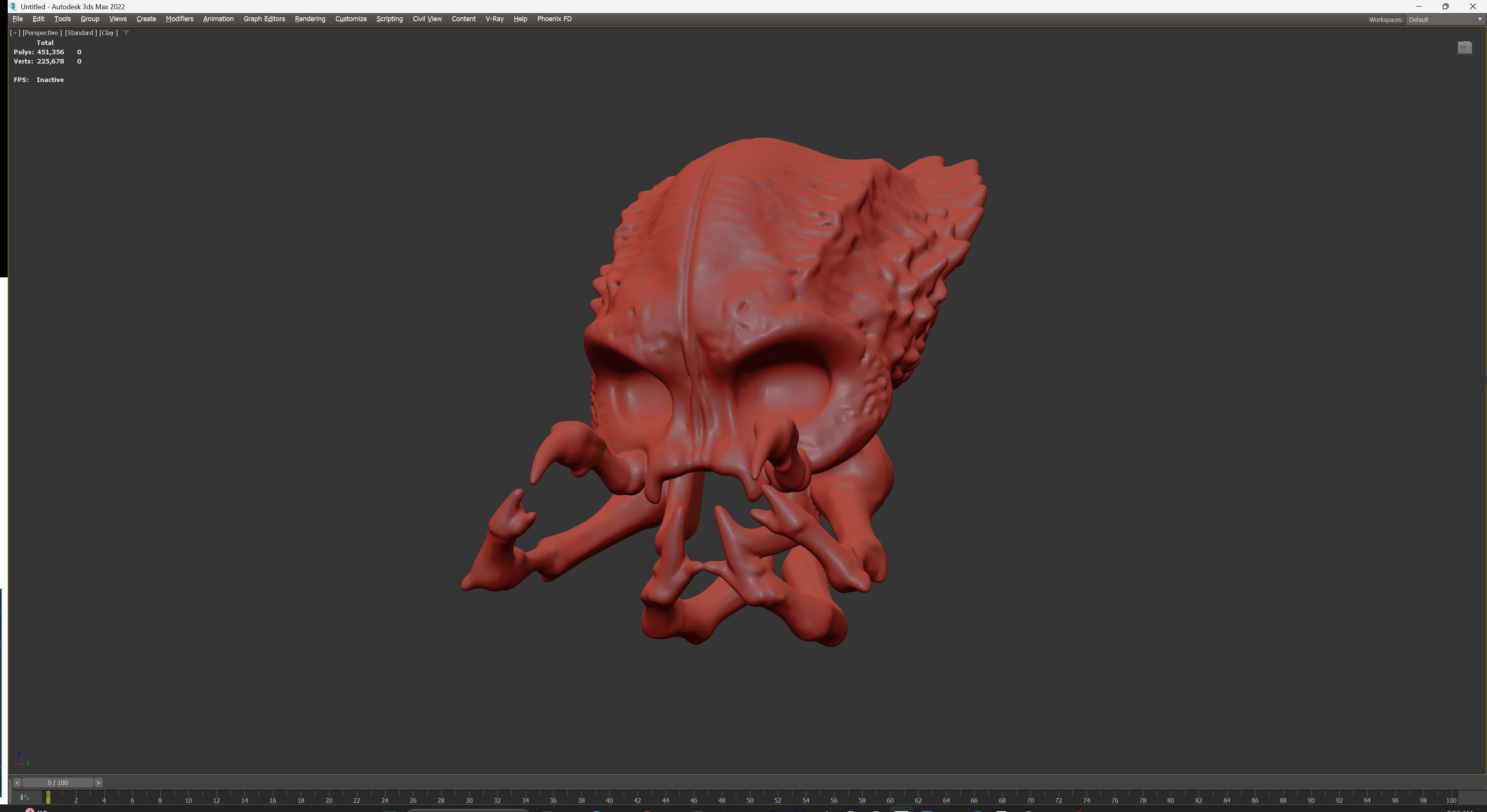 Alien Skull Artifact 3D model_11