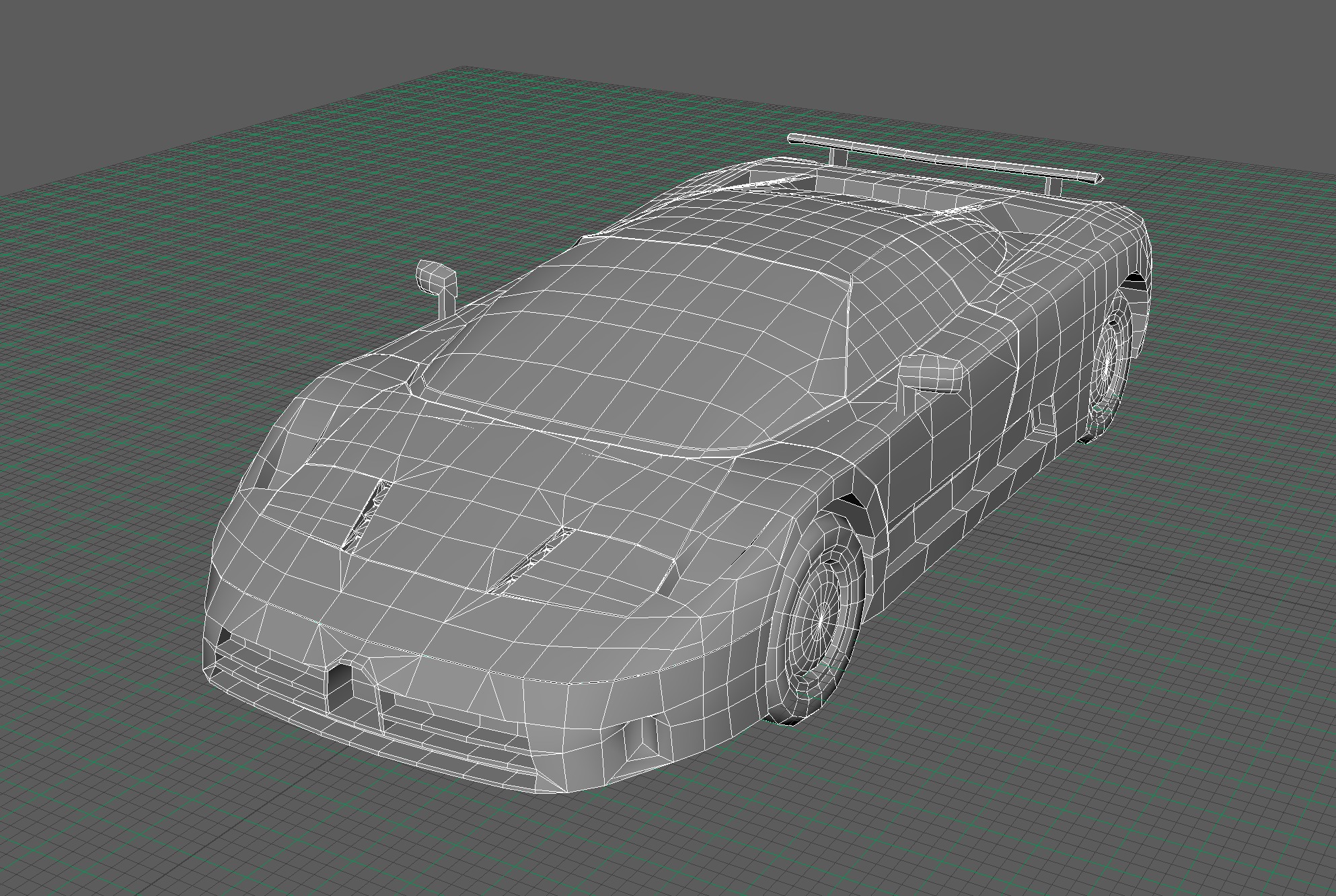 Bugatti EB110 Low-poly 3D model_6