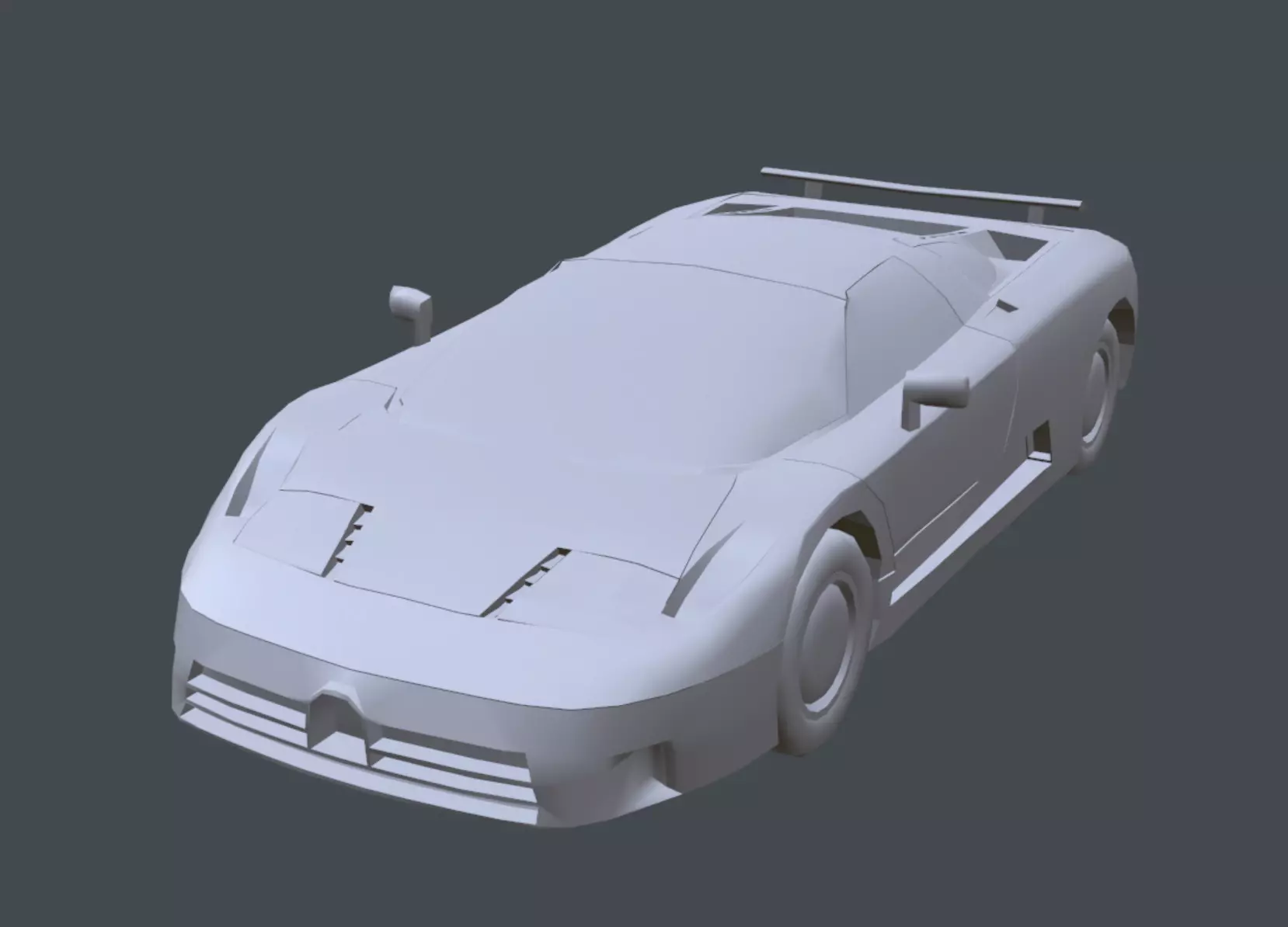 Bugatti EB110 Low-poly 3D model_0