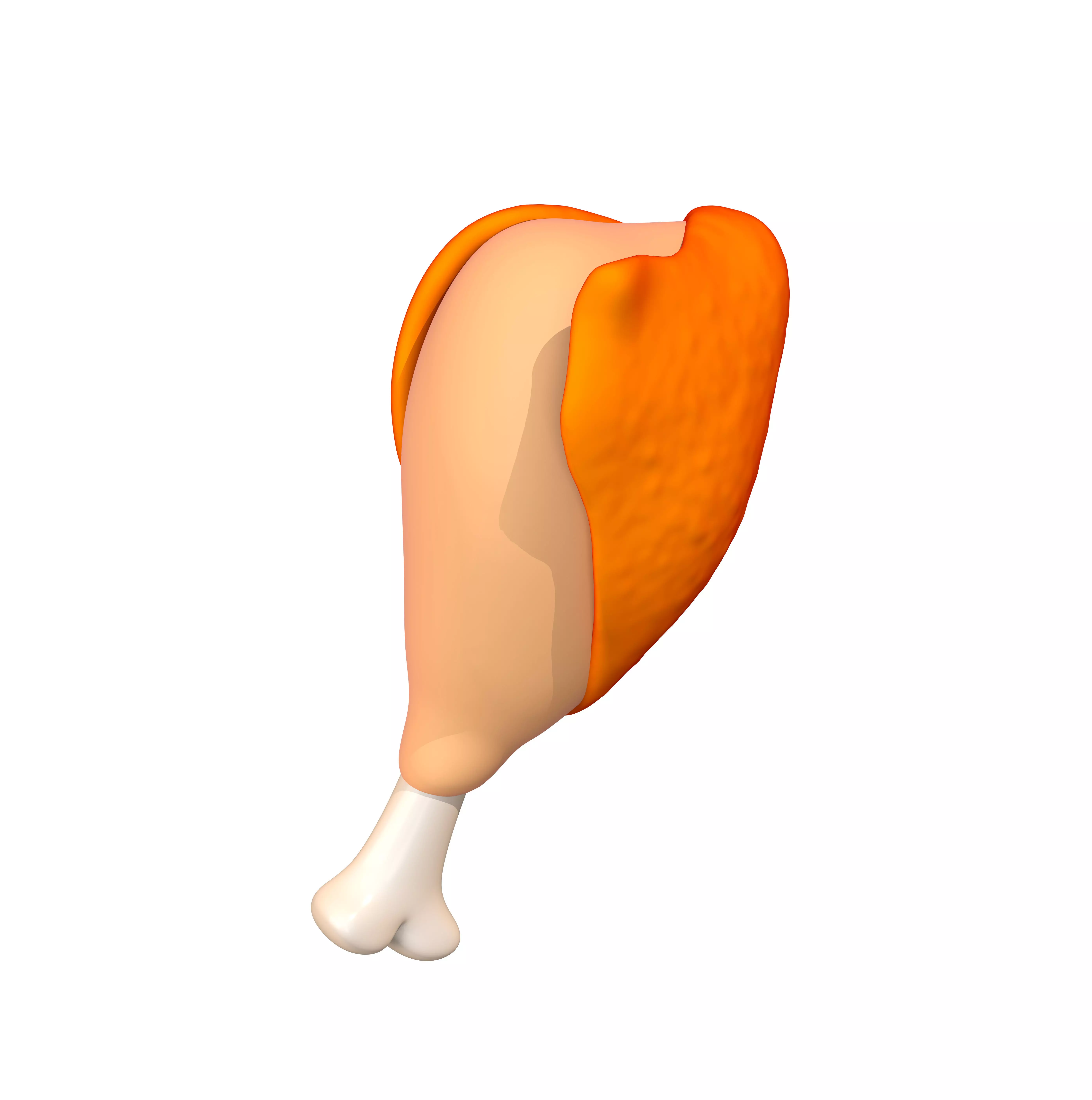 fried chicken leg 3D model_0