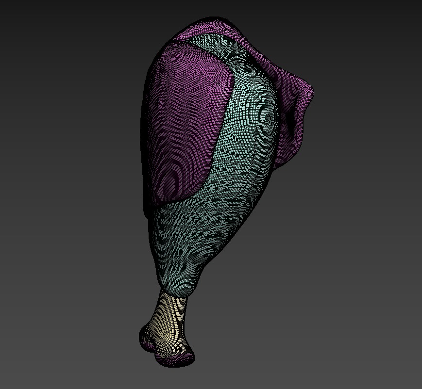 fried chicken leg 3D model_1