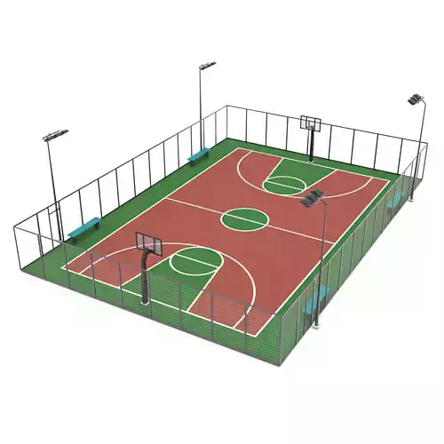 Basketball Court 1 3D model