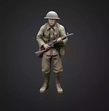 ww2 us soldier 3D print model