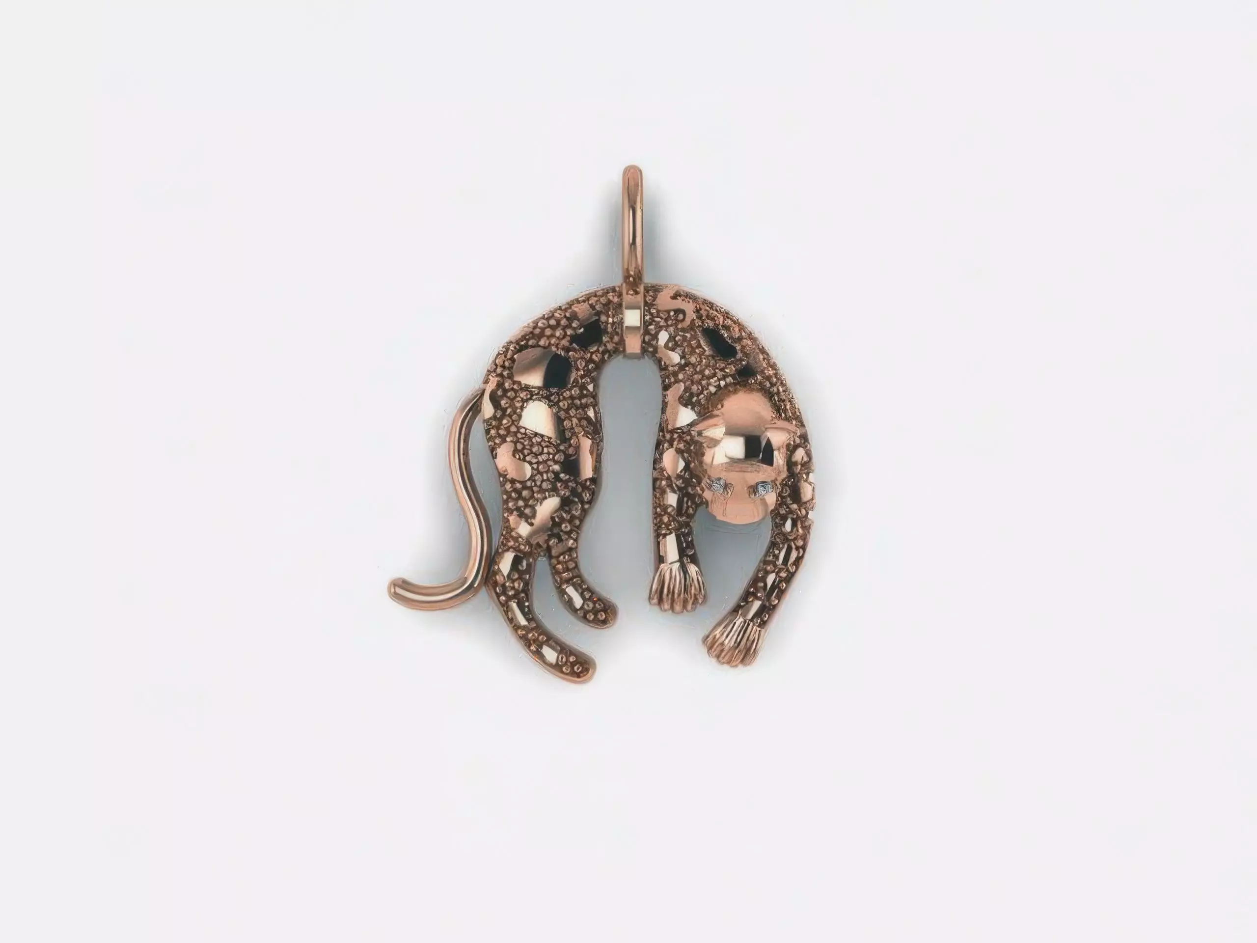 Golden Panther Necklace Pendant 3D print model