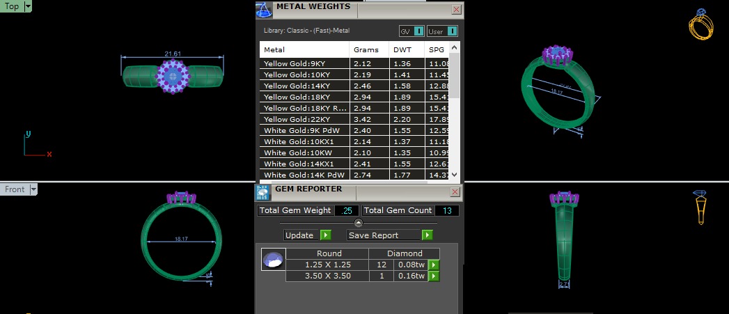 Solitaire Diamond Ring 3D print model_3