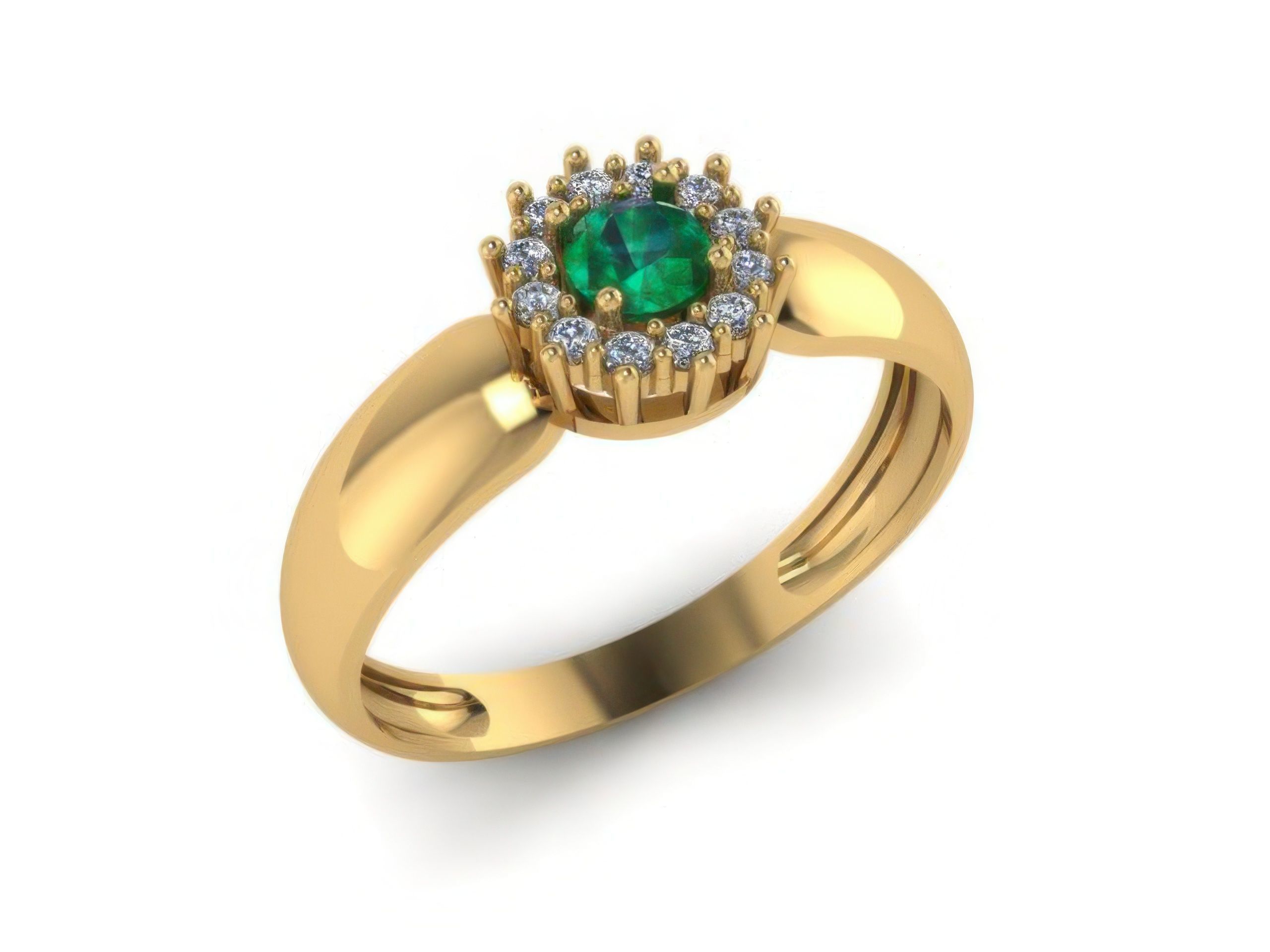 Solitaire Diamond Ring 3D print model_1