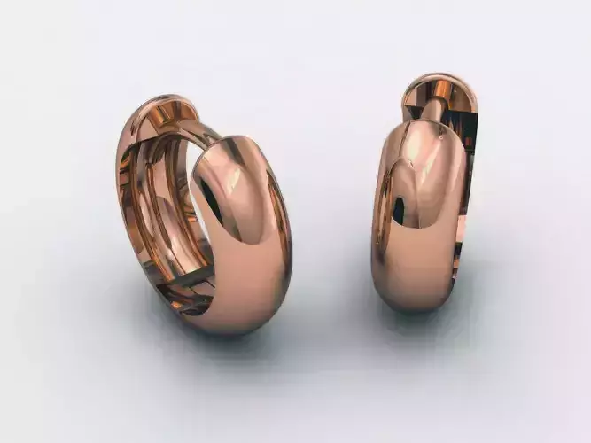 Plain Gold Hoops Earrings 