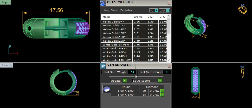 Diamond Hoops Earrings  3D print model_3