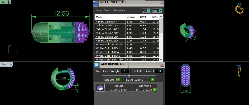 Diamond Hoops Earrings  3D print model_3